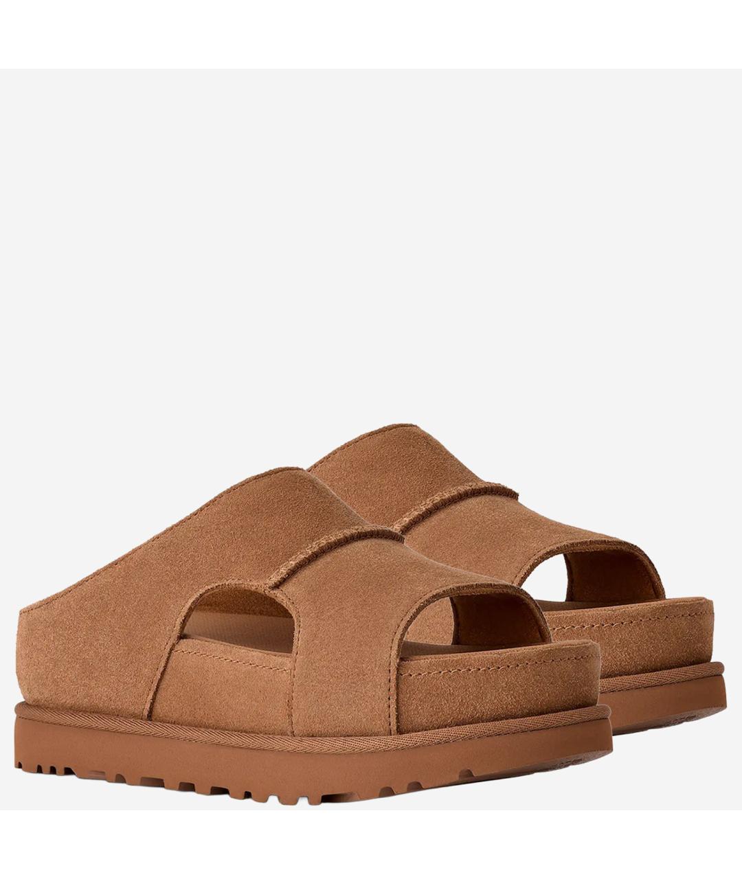 UGG AUSTRALIA Коричневые нубуковые сандалии, фото 3