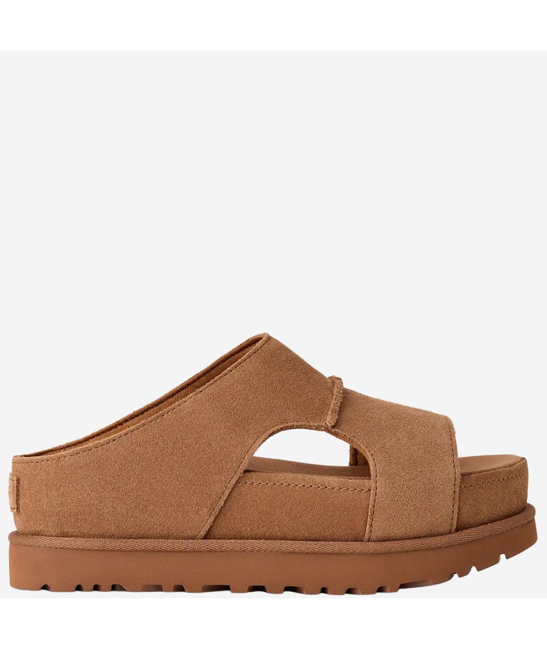 UGG AUSTRALIA Коричневые нубуковые сандалии, фото 6