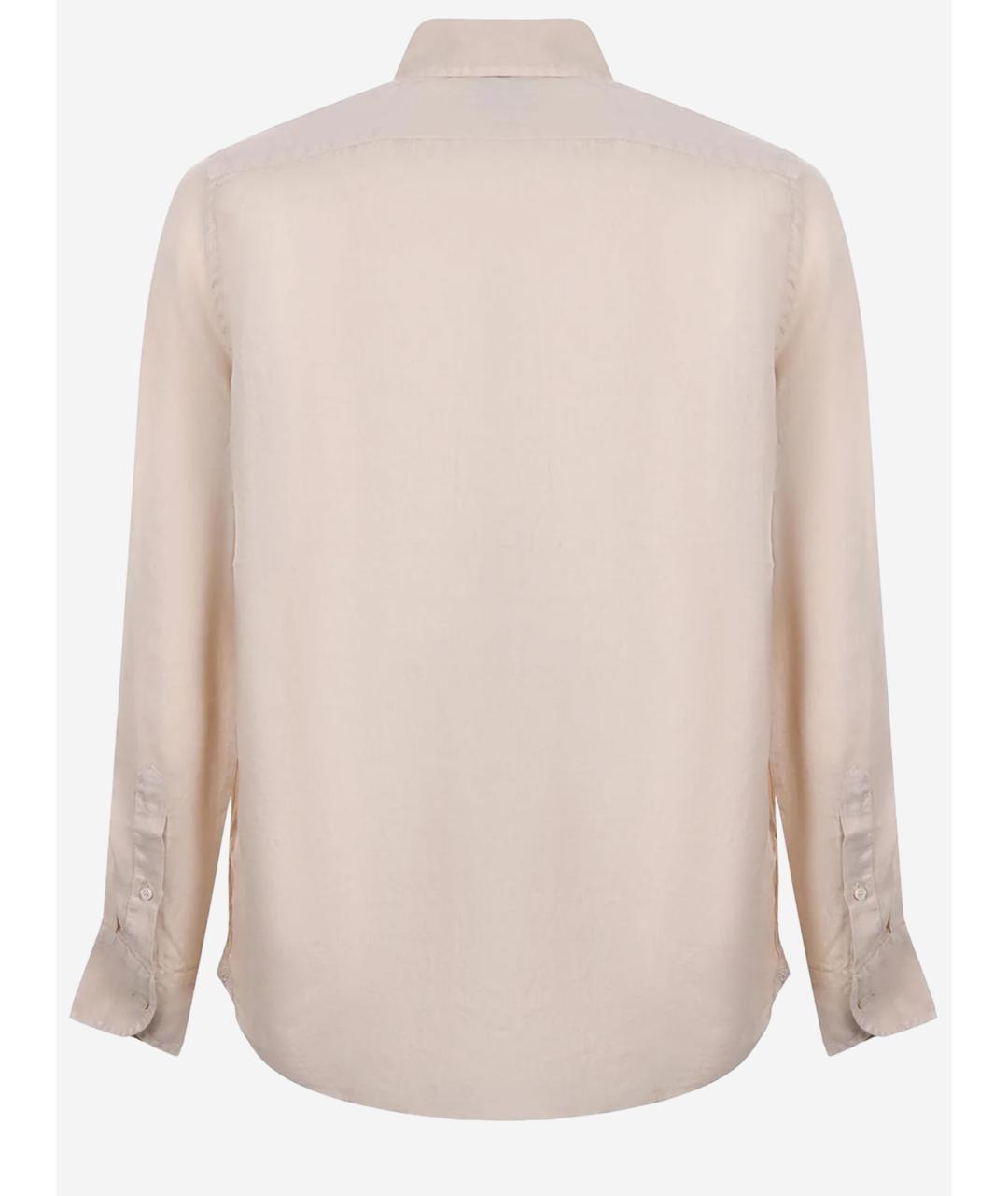 MC2 SAINT BARTH Бежевая льняная кэжуал рубашка, фото 2