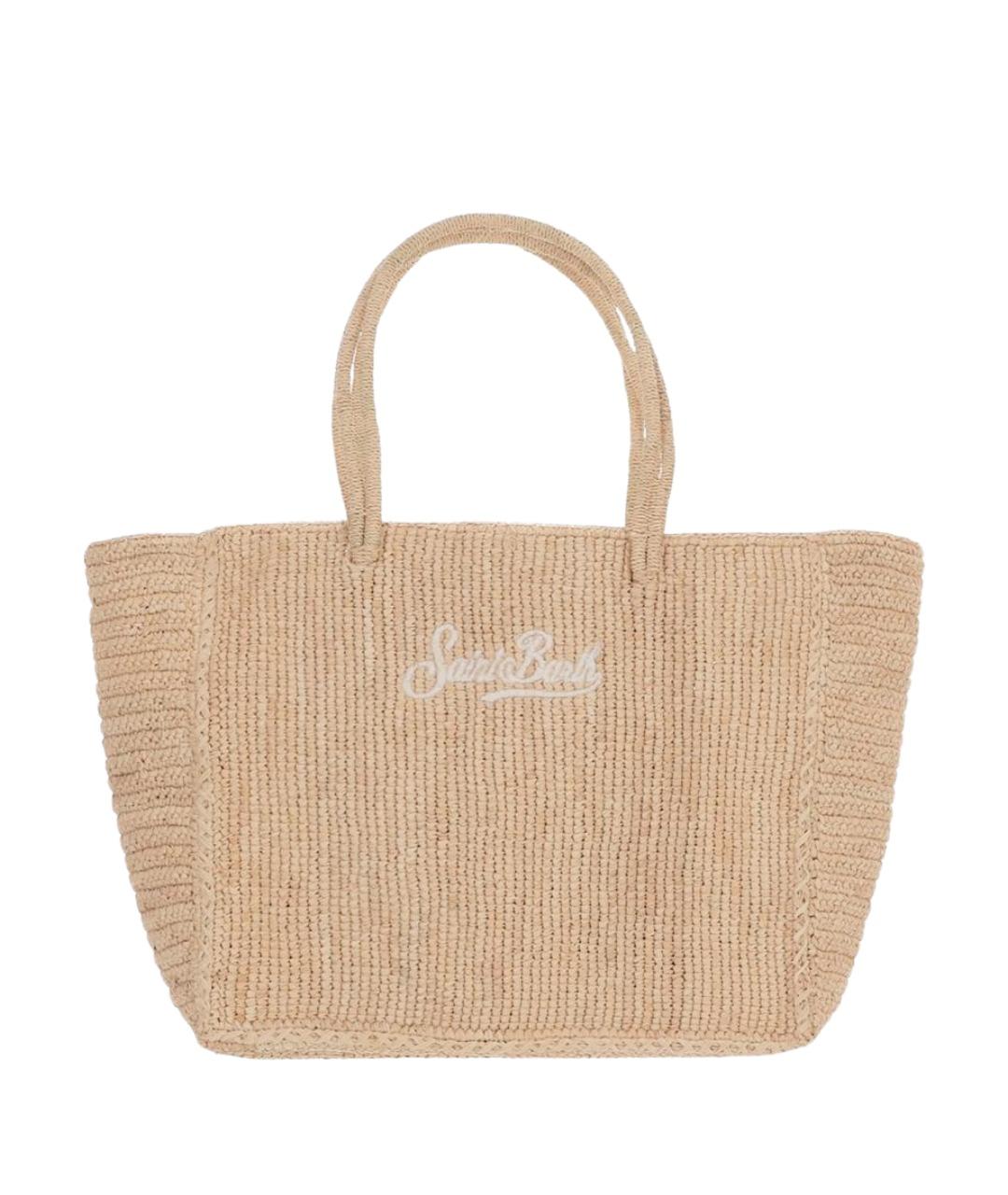 MC2 SAINT BARTH Бежевая пелетеная пляжная сумка, фото 1