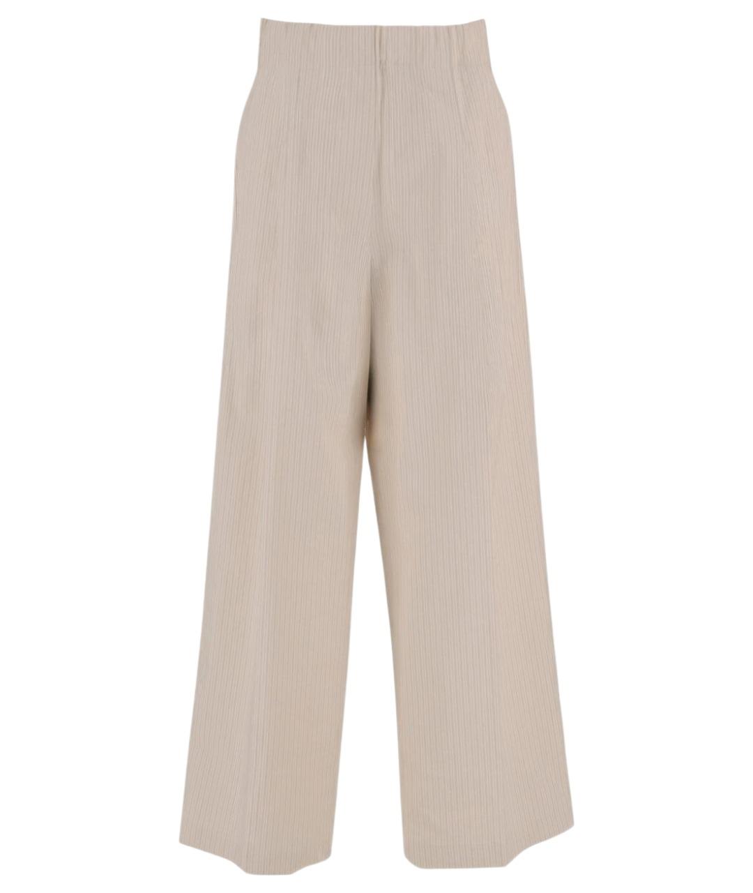 DRIES VAN NOTEN Бежевые хлопковые прямые брюки, фото 1