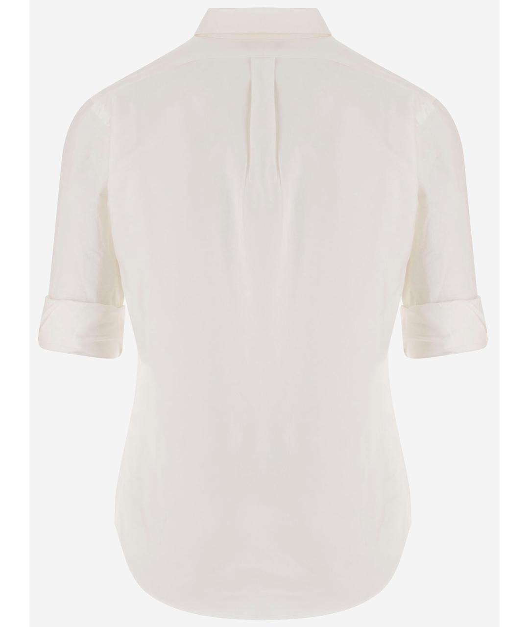 POLO RALPH LAUREN Белая хлопковая кэжуал рубашка, фото 2