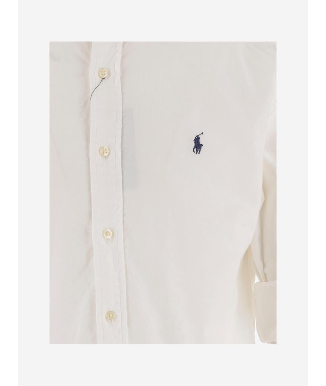 POLO RALPH LAUREN Белая хлопковая кэжуал рубашка, фото 3