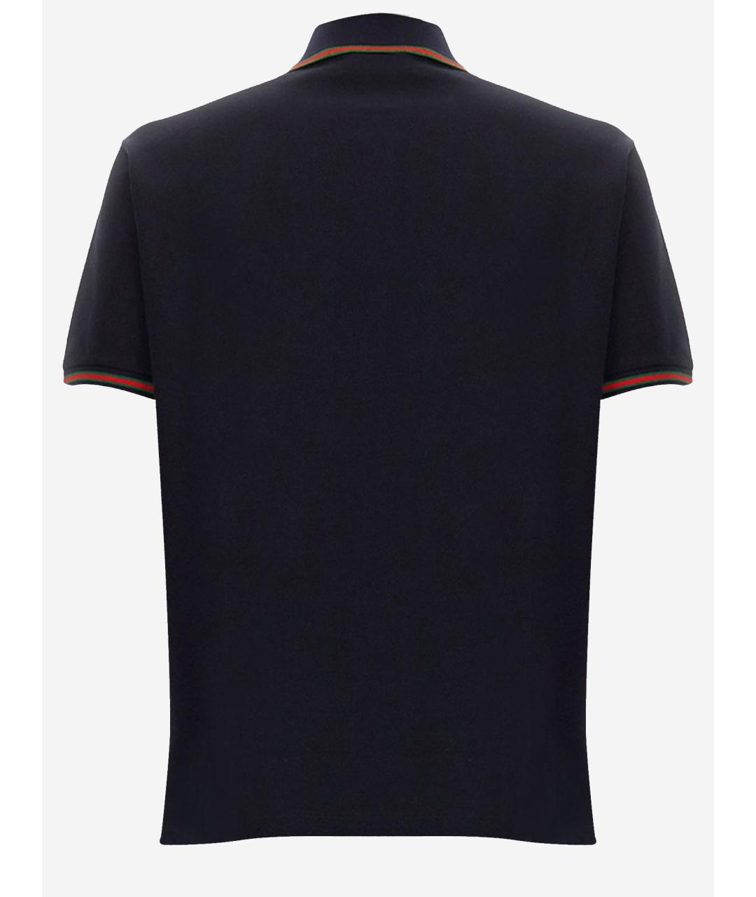 GUCCI Темно-синяя хлопковая футболка, фото 2