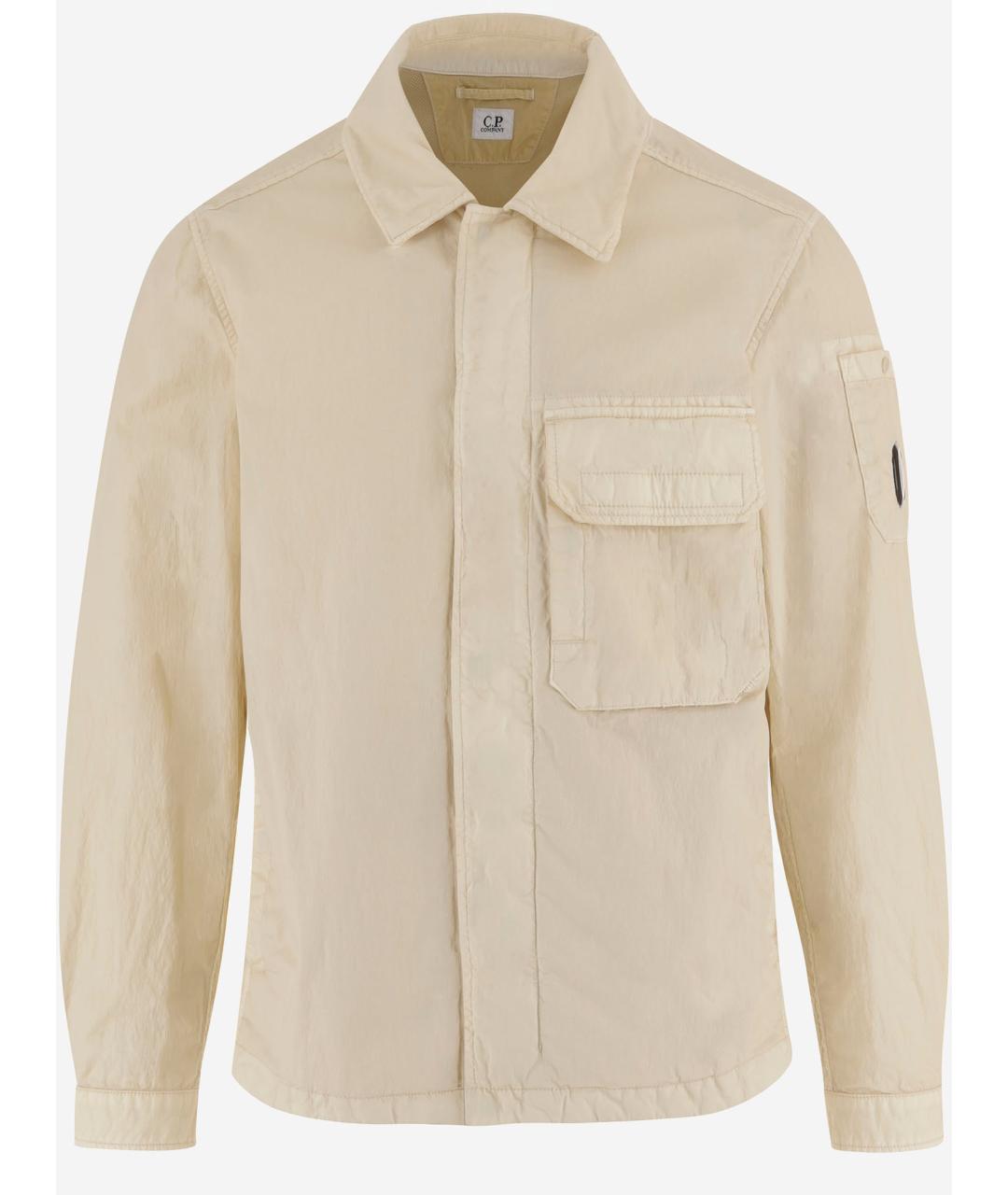 CP COMPANY Бежевая хлопковая кэжуал рубашка, фото 4