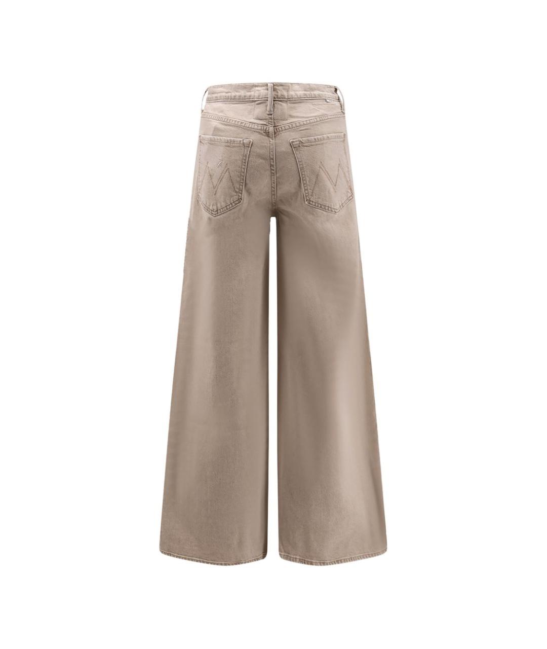 MOTHER Бежевые хлопковые джинсы клеш, фото 2