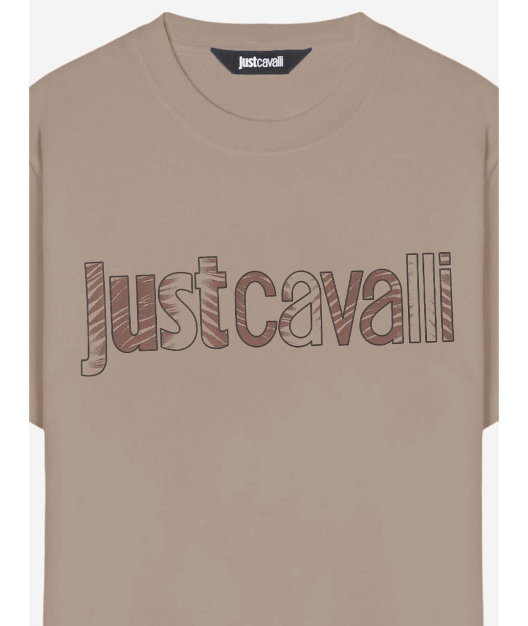 JUST CAVALLI Бежевая футболка, фото 3