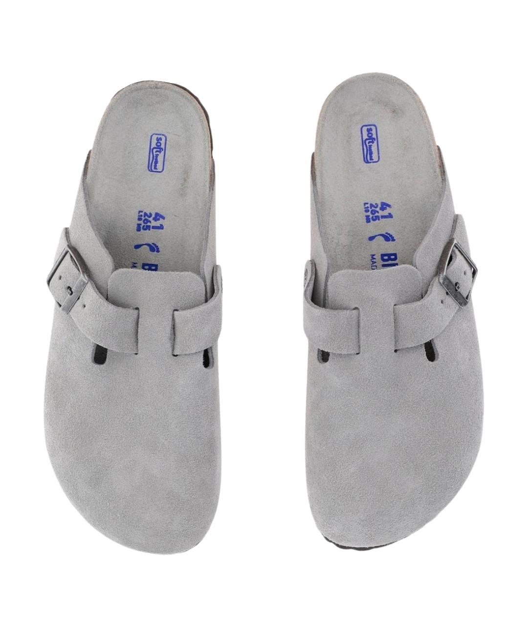 BIRKENSTOCK Серые замшевые сандалии, фото 2