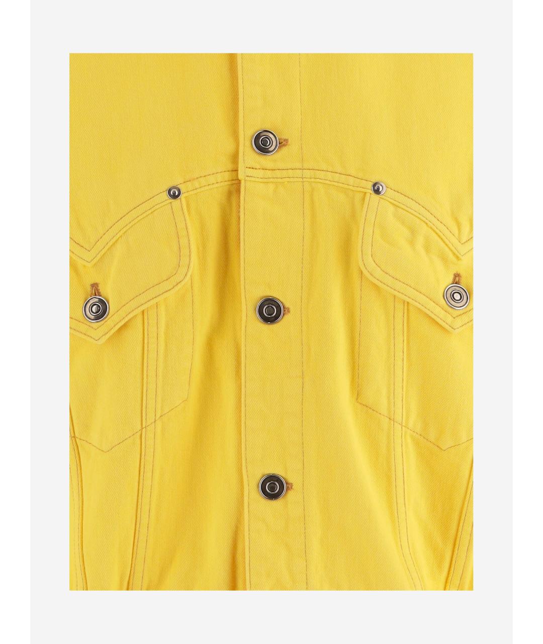 VERSACE Желтая хлопковая куртка, фото 3