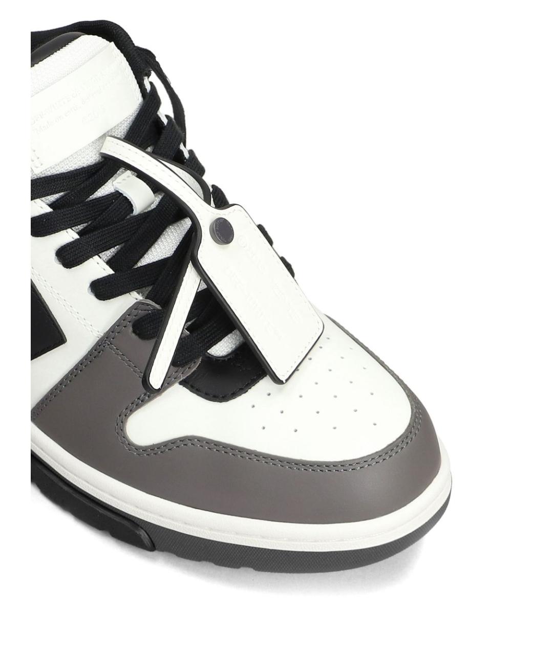 OFF-WHITE Мульти кожаные низкие кроссовки / кеды, фото 4