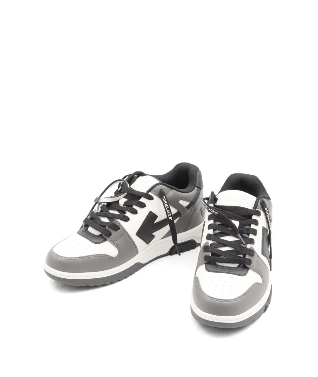 OFF-WHITE Мульти кожаные низкие кроссовки / кеды, фото 2