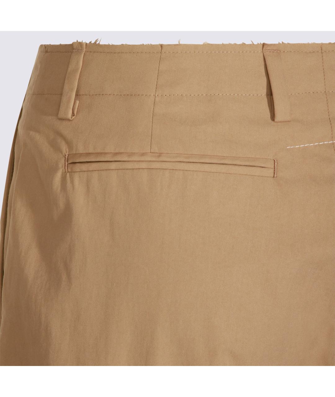 MM6 MAISON MARGIELA Бежевые прямые брюки, фото 4