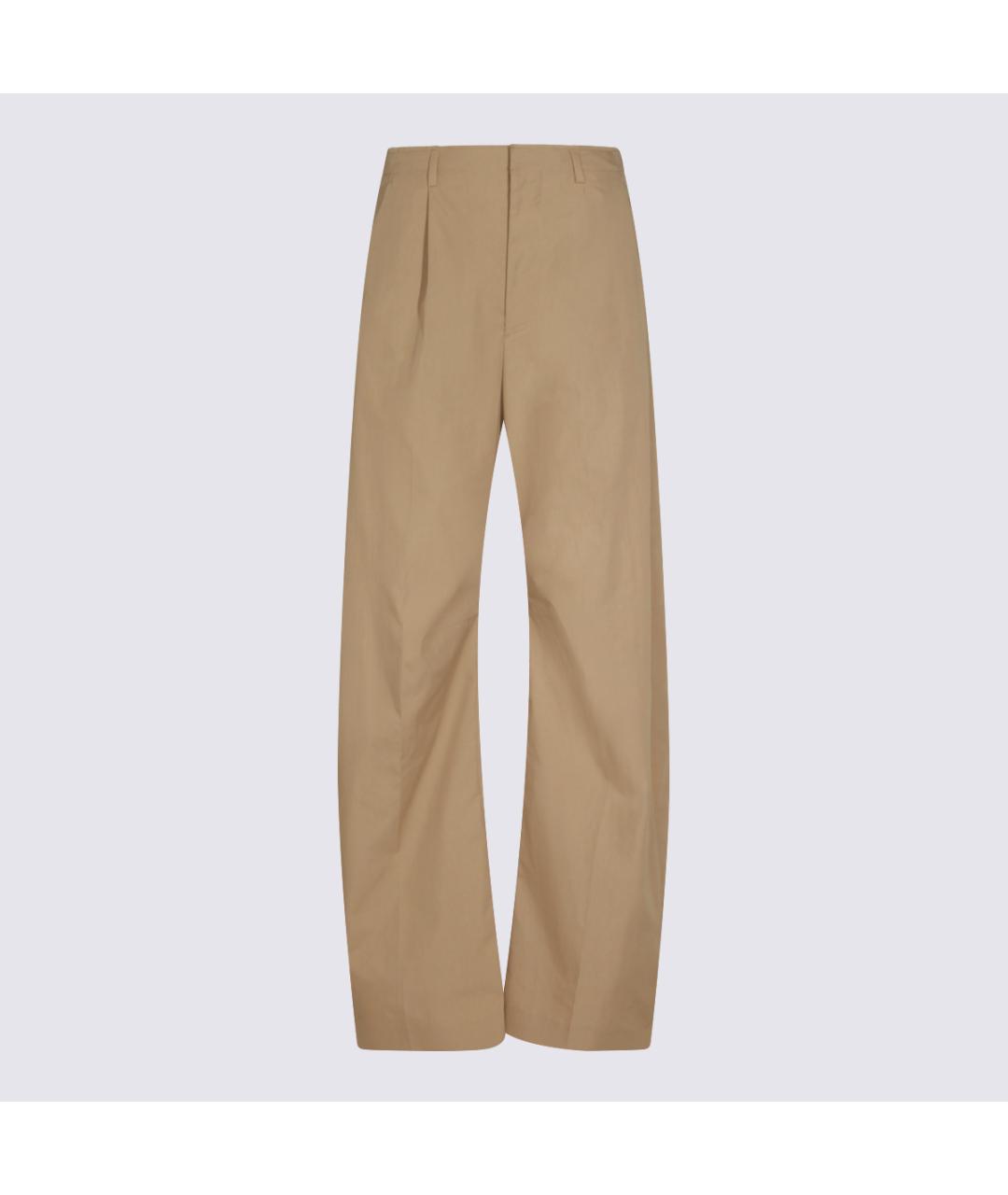 MM6 MAISON MARGIELA Бежевые прямые брюки, фото 5