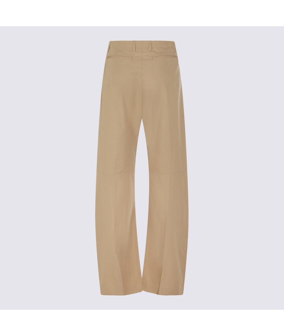 MM6 MAISON MARGIELA Бежевые прямые брюки, фото 2