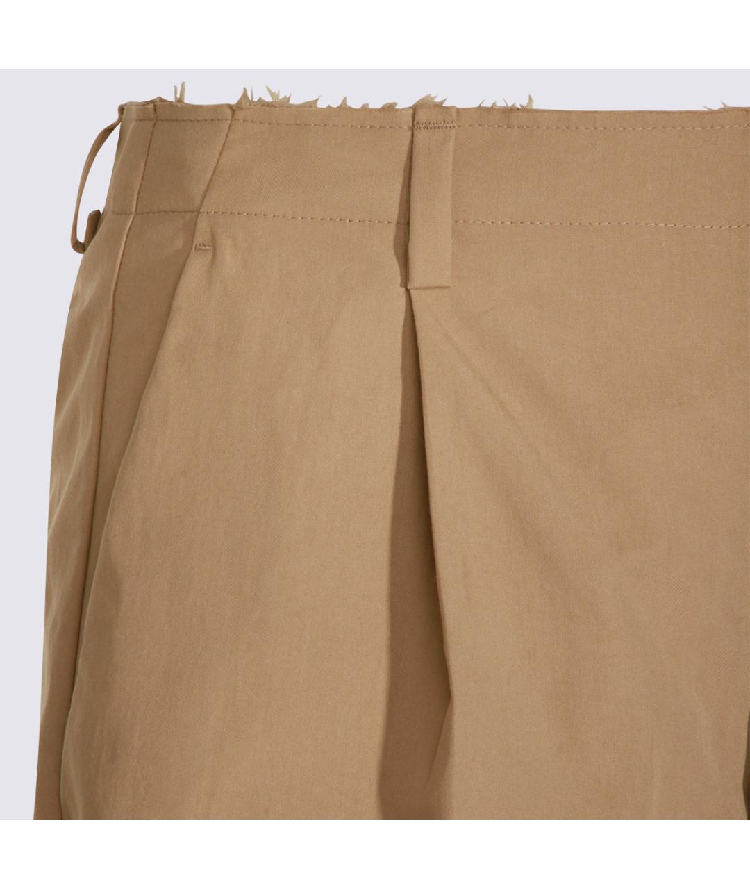 MM6 MAISON MARGIELA Бежевые прямые брюки, фото 3