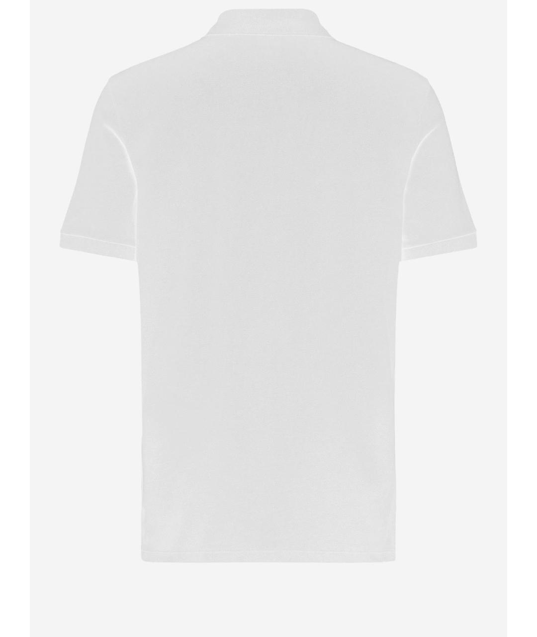 JUST CAVALLI Белое хлопковое поло с коротким рукавом, фото 2