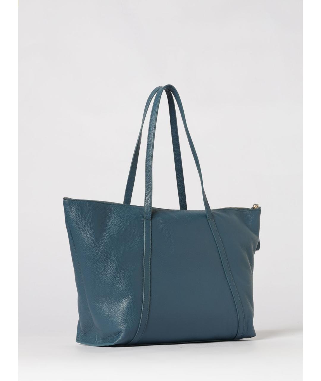 COCCINELLE Синяя кожаная сумка тоут, фото 2