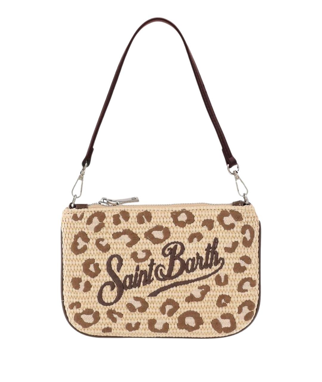MC2 SAINT BARTH Бежевая пелетеная сумка через плечо, фото 1