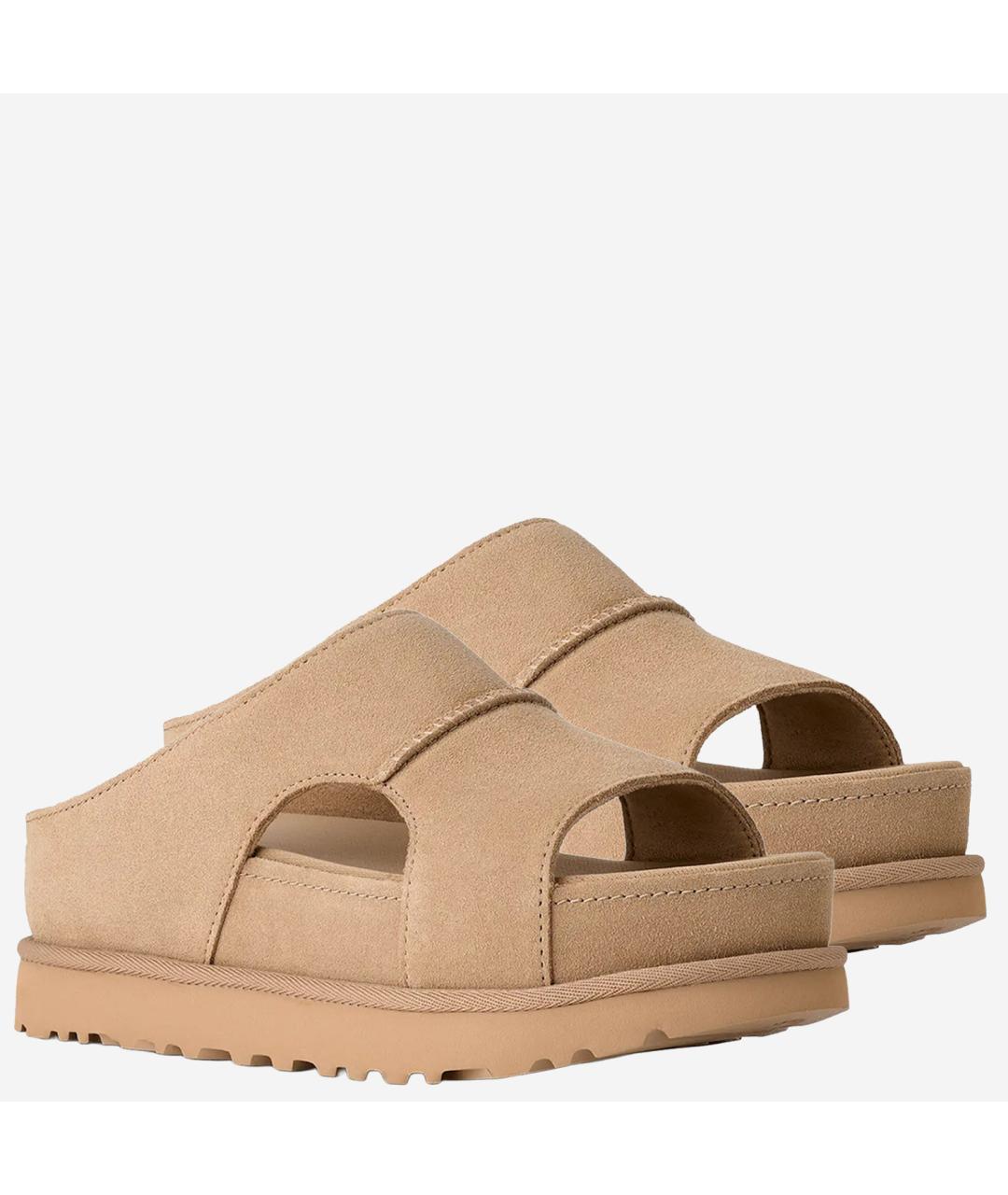 UGG AUSTRALIA Бежевые замшевые сандалии, фото 3