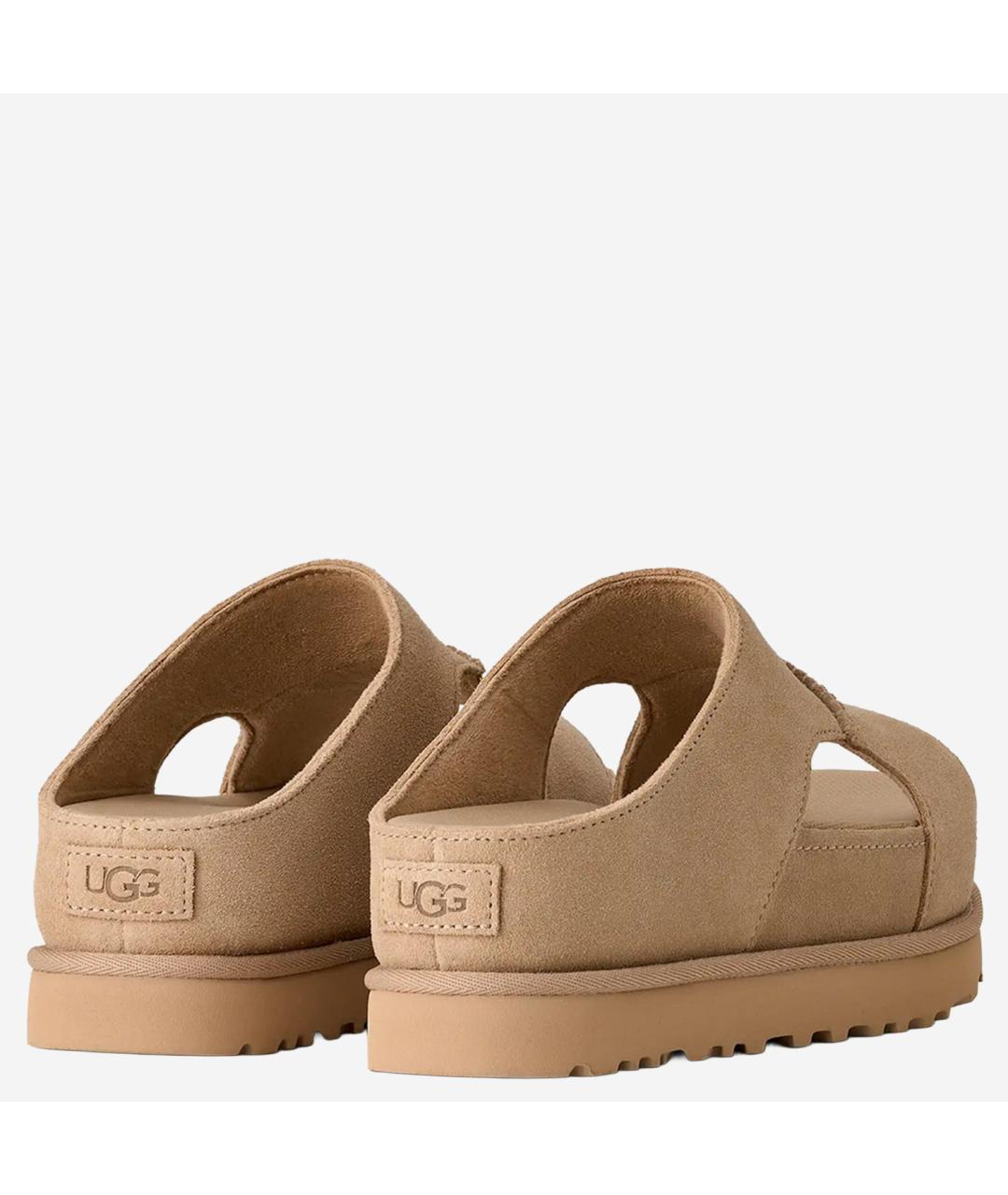 UGG AUSTRALIA Бежевые замшевые сандалии, фото 4