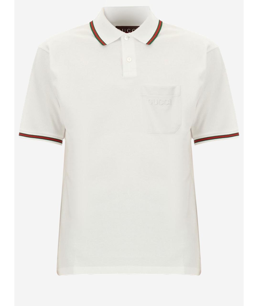 GUCCI Белая хлопковая футболка, фото 4