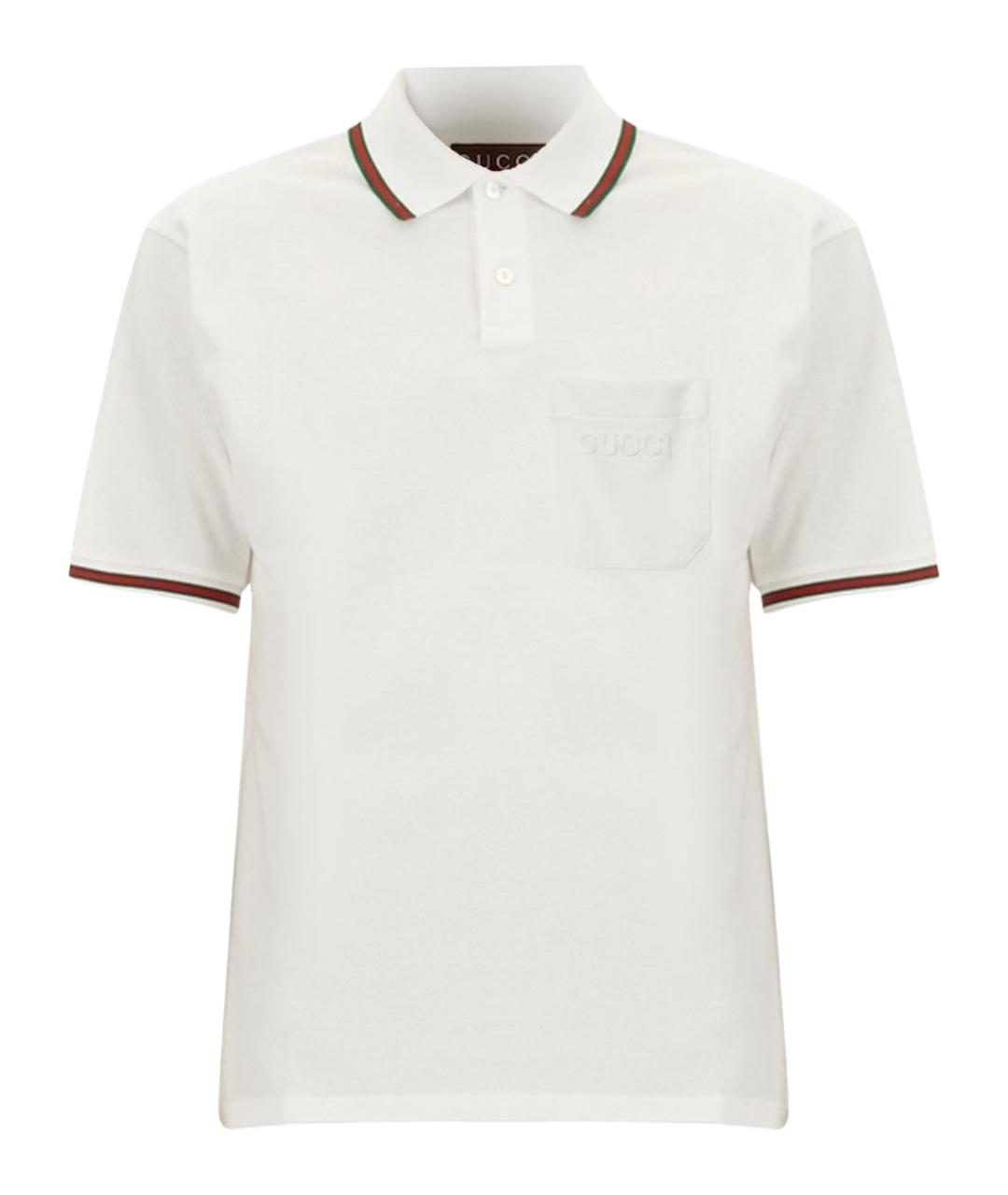 GUCCI Белая хлопковая футболка, фото 1