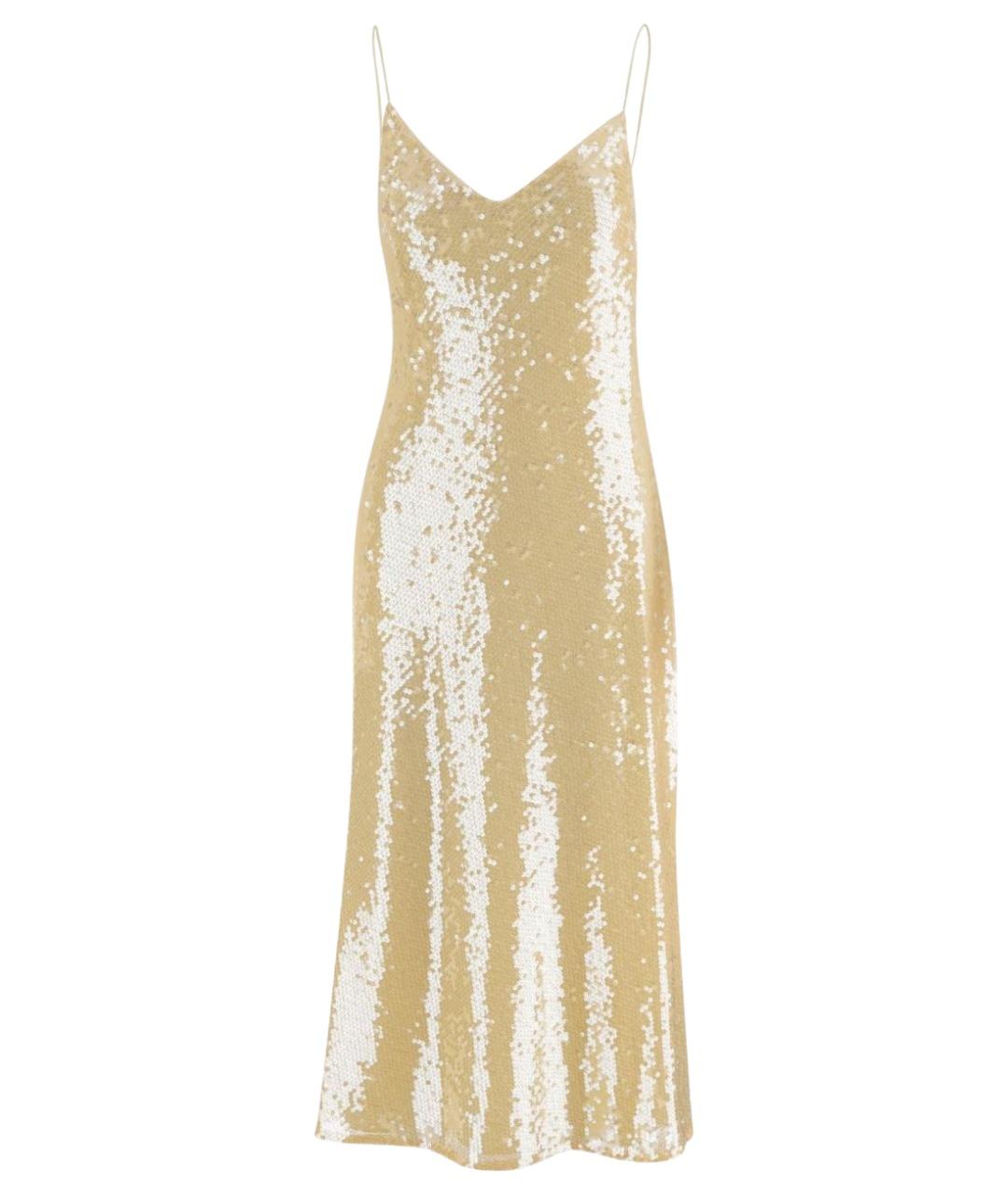 RALPH LAUREN Желтое полиэстеровое вечернее платье, фото 1