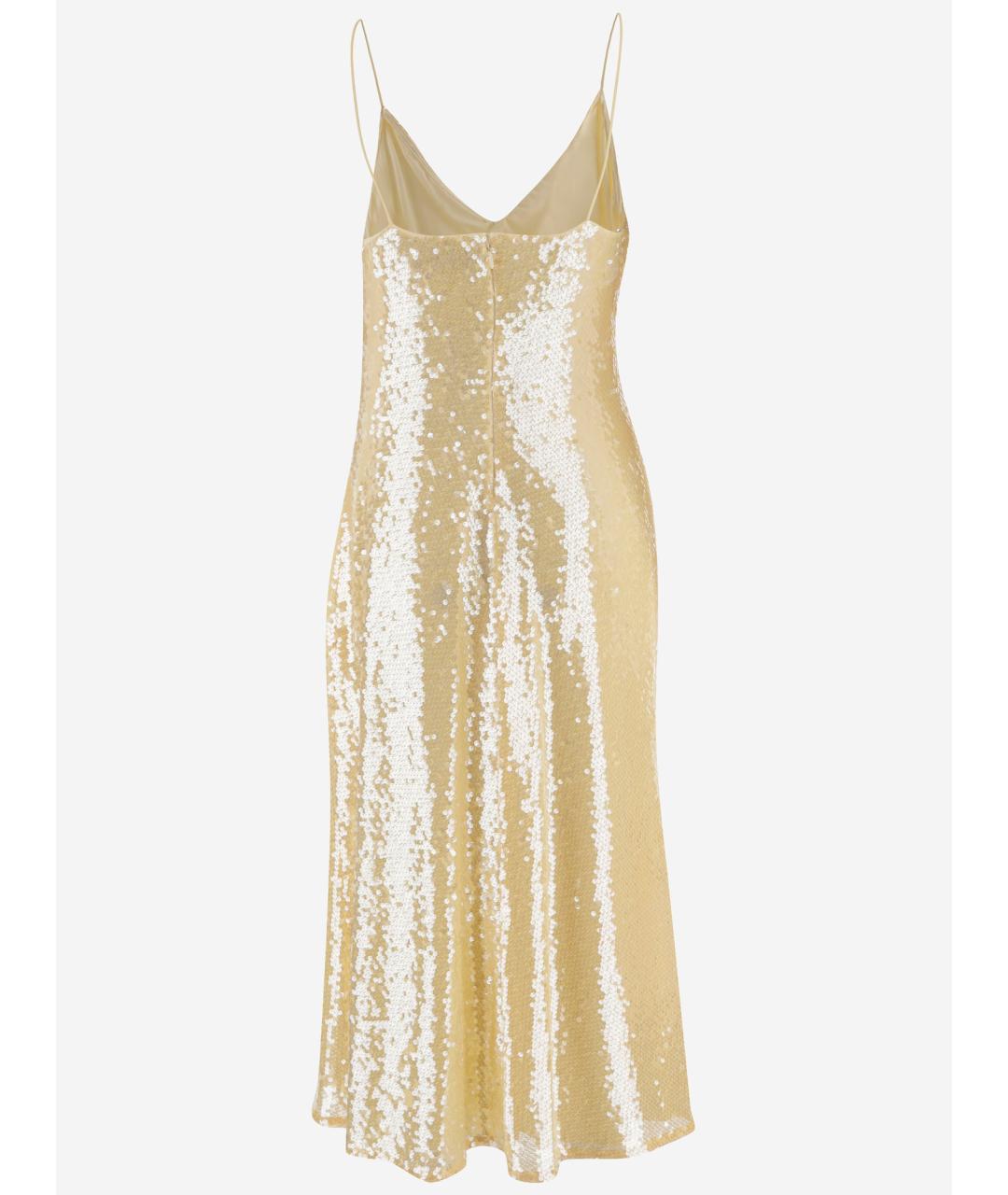 RALPH LAUREN Желтое полиэстеровое вечернее платье, фото 2