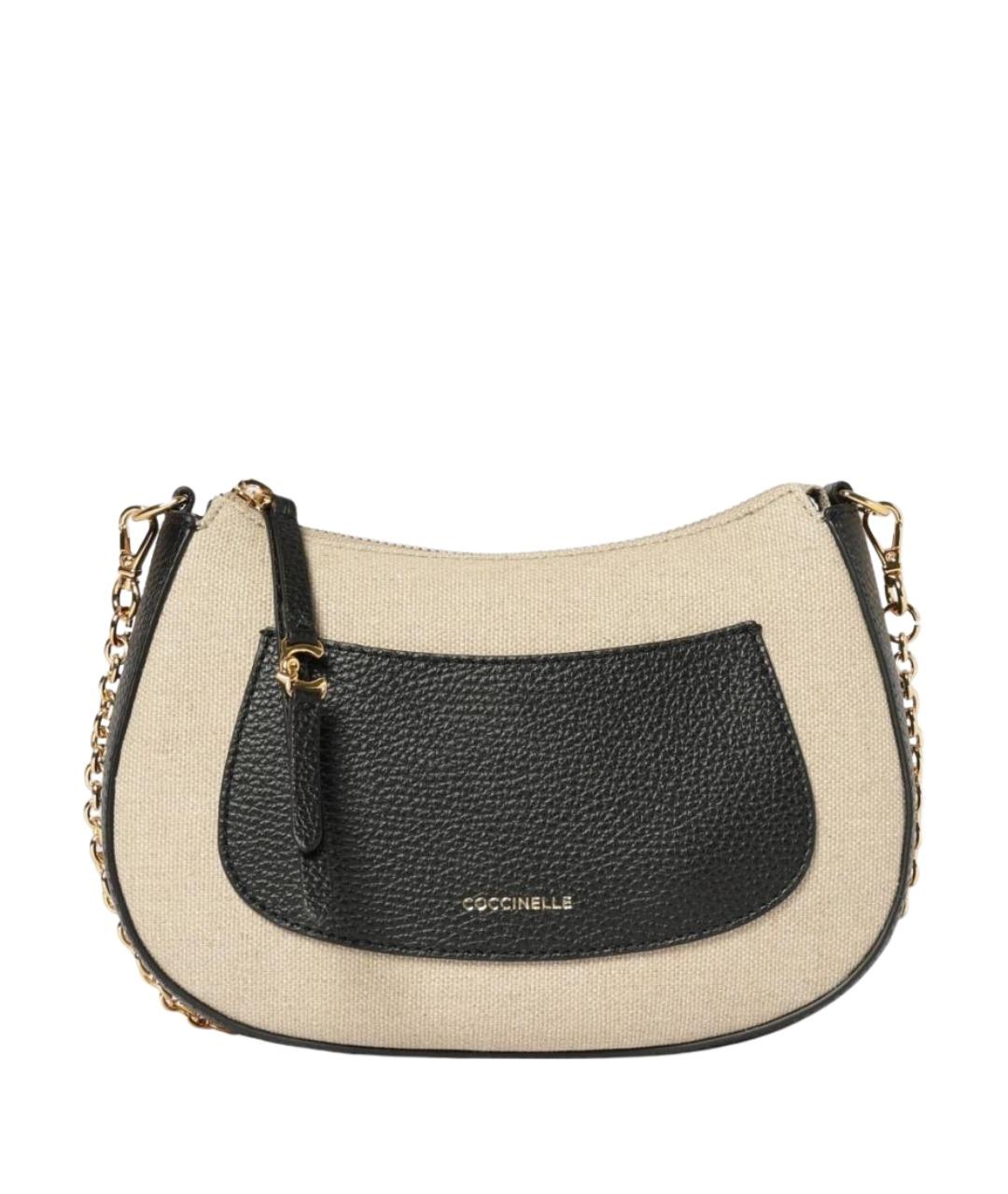 COCCINELLE Бежевая тканевая сумка через плечо, фото 1