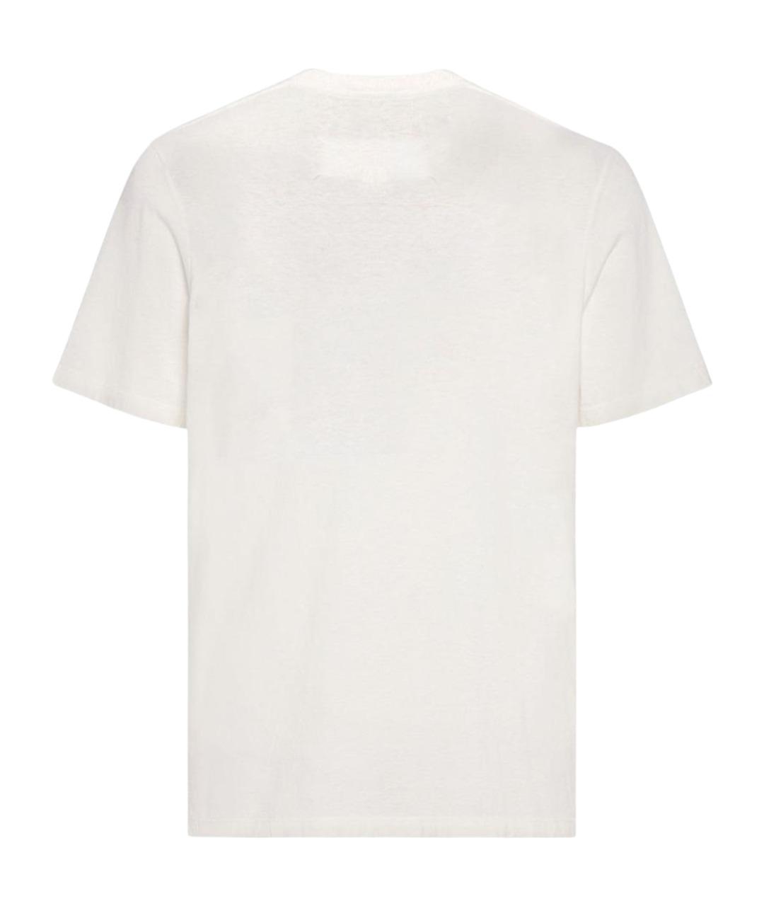 MAISON MARGIELA Белая хлопковая футболка, фото 2