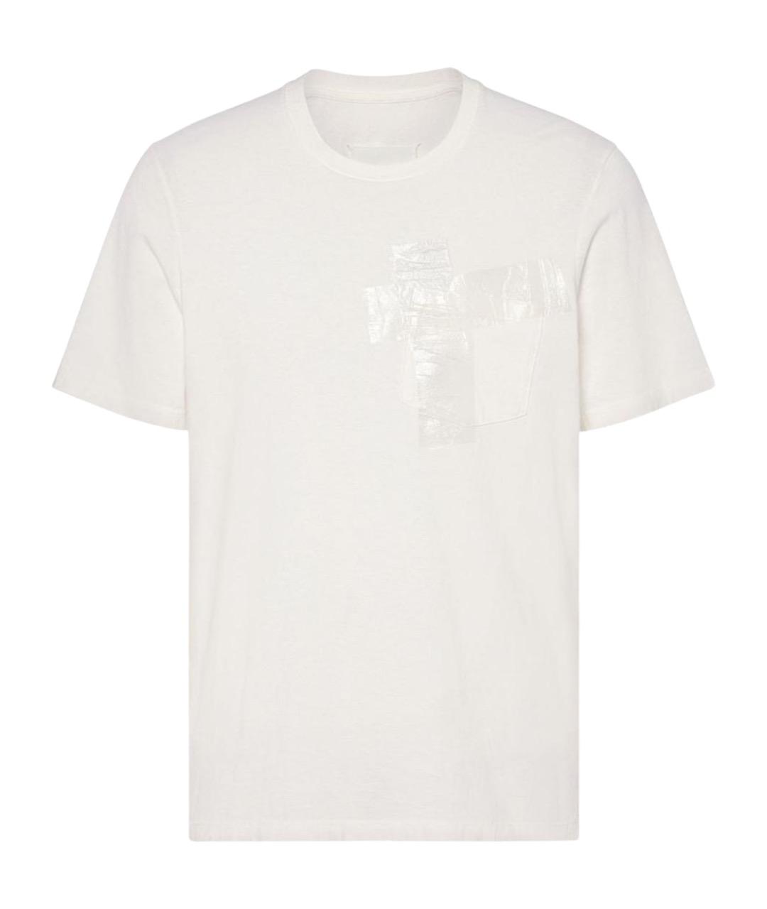 MAISON MARGIELA Белая хлопковая футболка, фото 1