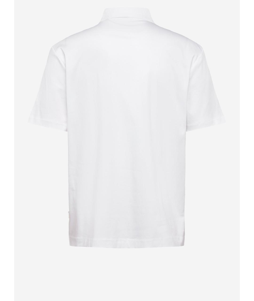 HUGO BOSS Белое хлопковое поло с коротким рукавом, фото 2