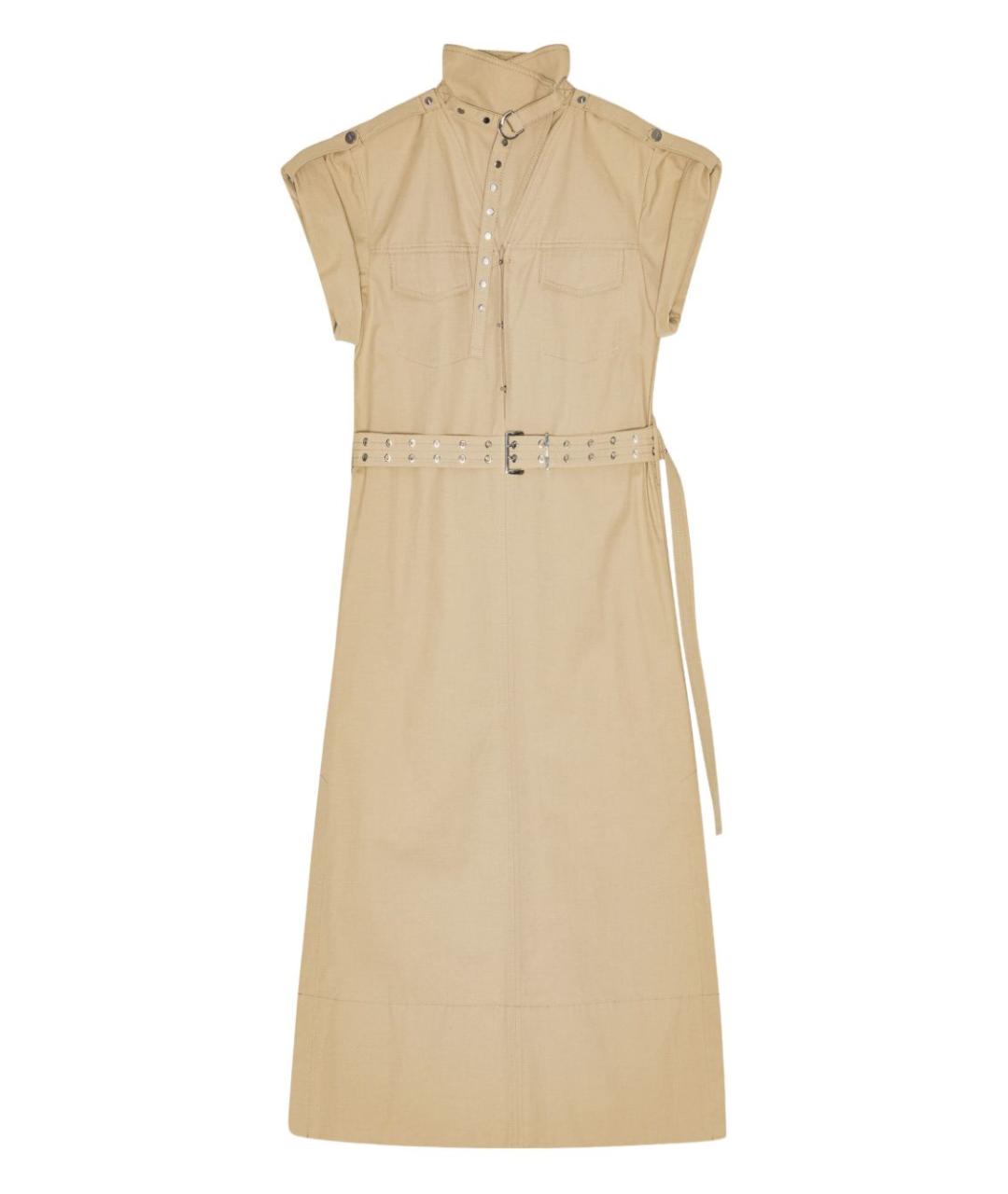GANNI Бежевое хлопковое повседневное платье, фото 1