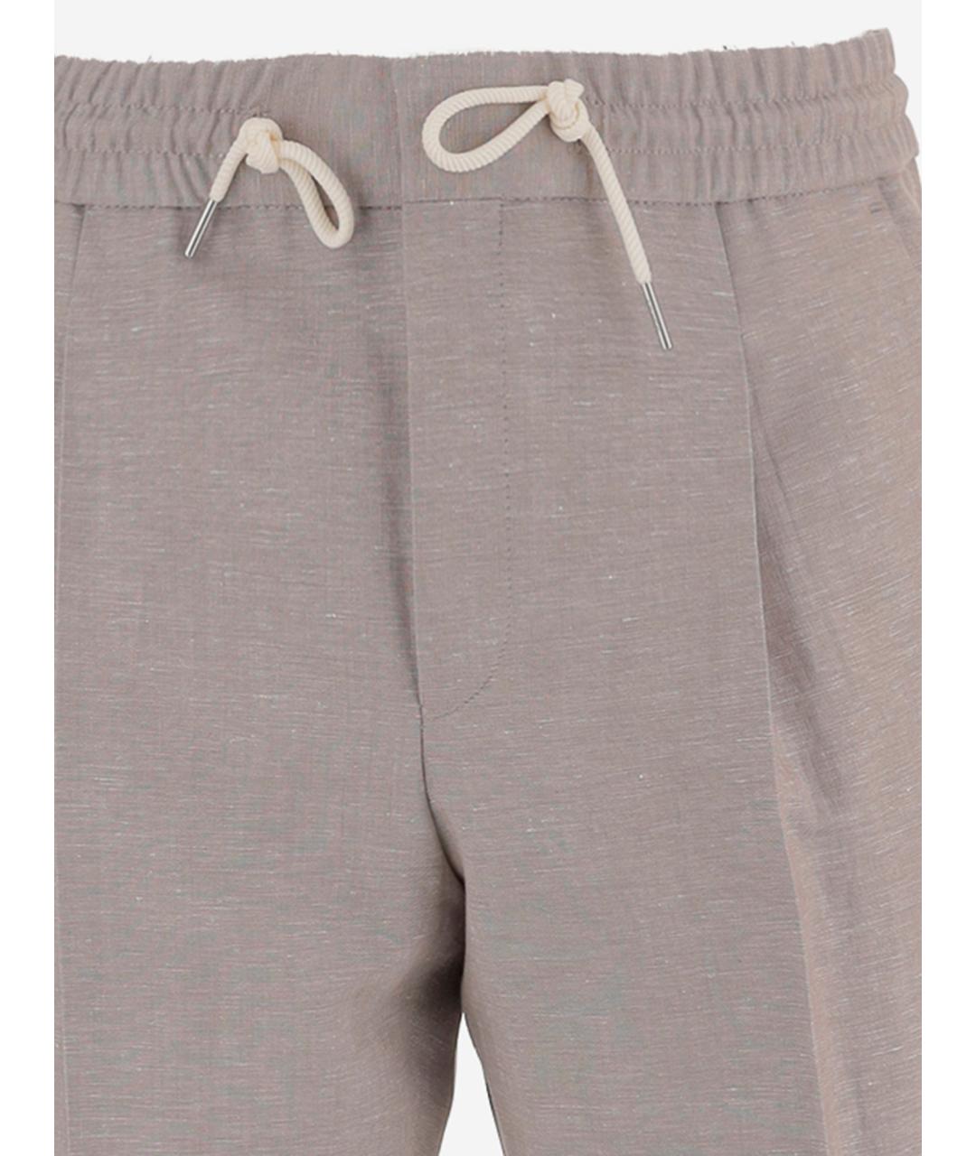 HUGO BOSS Бежевые хлопковые повседневные брюки, фото 3