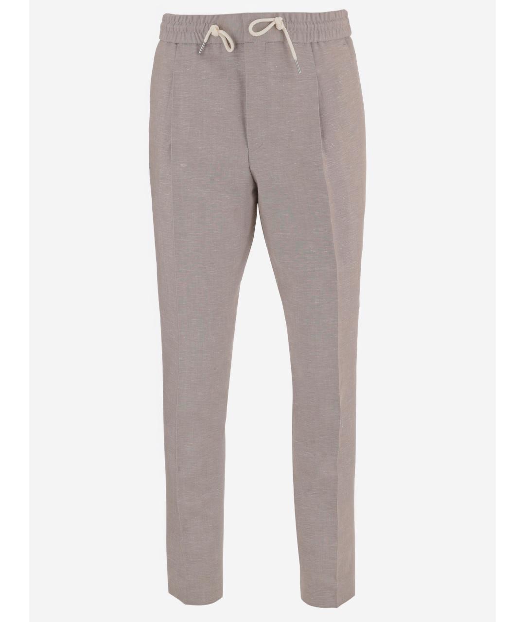 HUGO BOSS Бежевые хлопковые повседневные брюки, фото 1