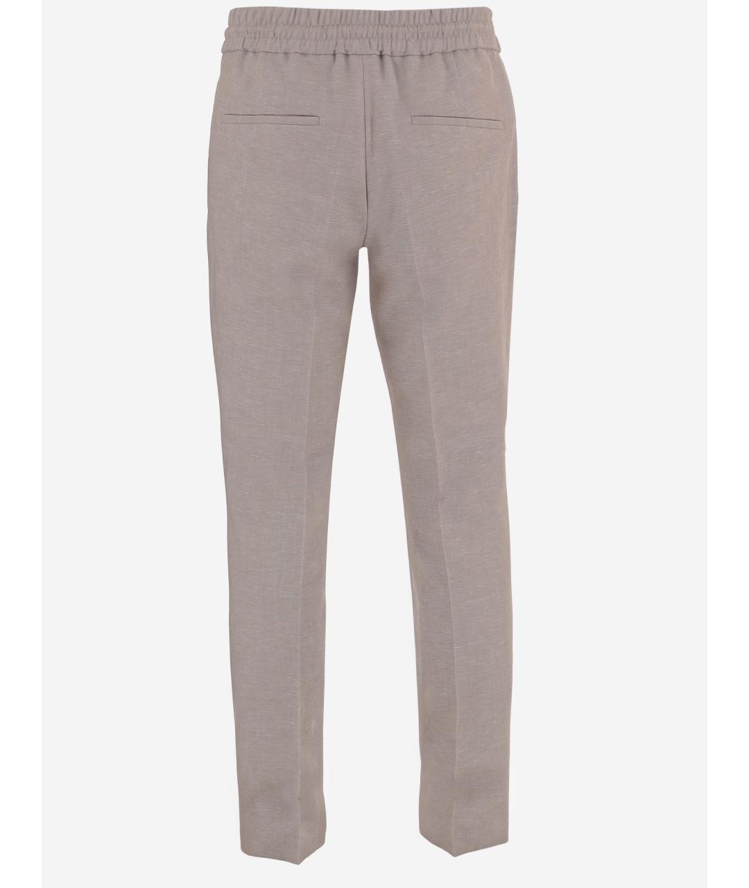 HUGO BOSS Бежевые хлопковые повседневные брюки, фото 2