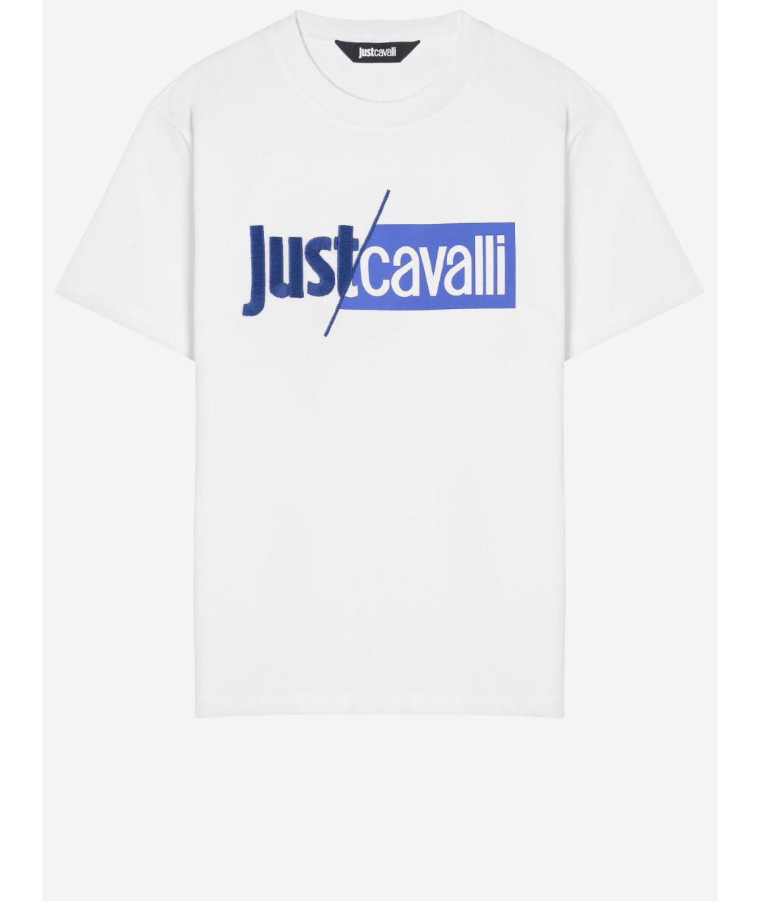 JUST CAVALLI Белая хлопковая футболка, фото 4