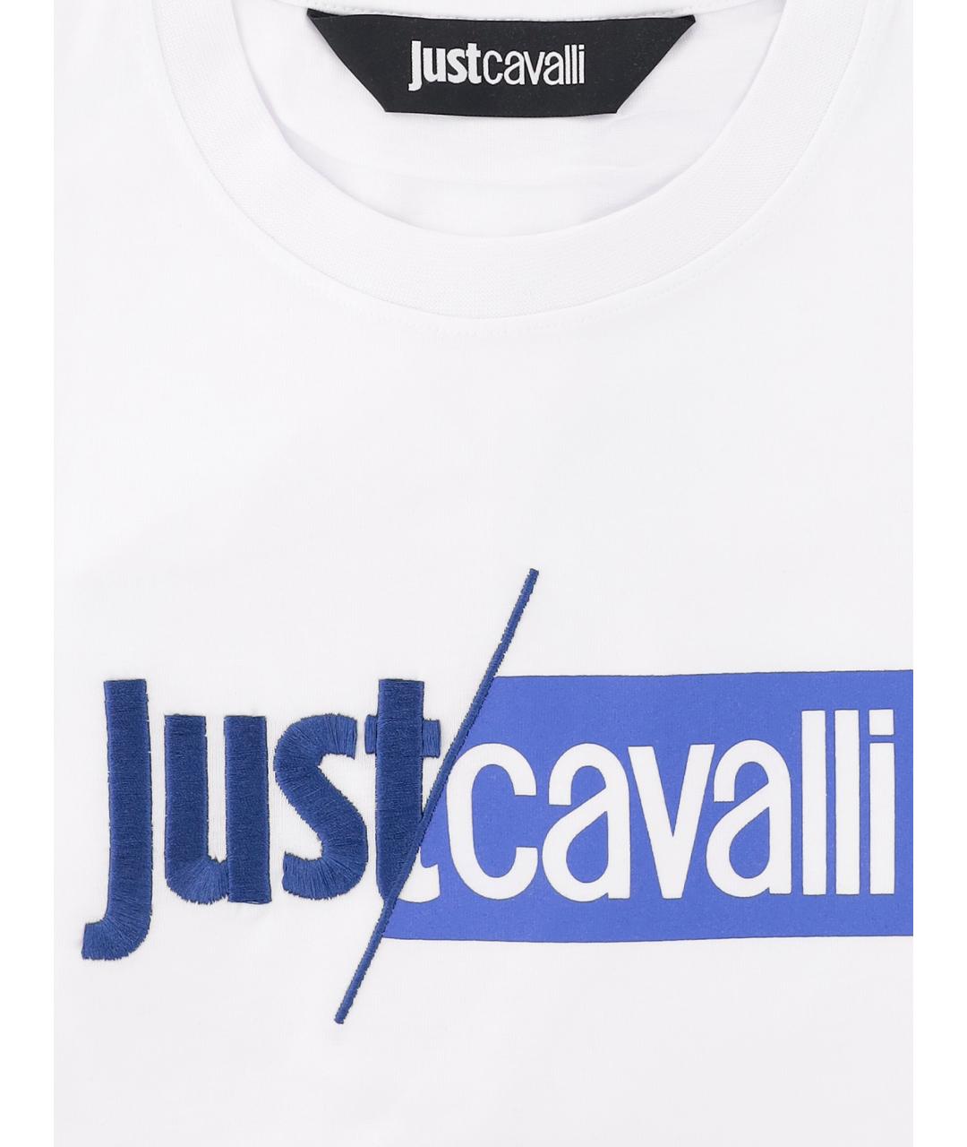 JUST CAVALLI Белая хлопковая футболка, фото 3