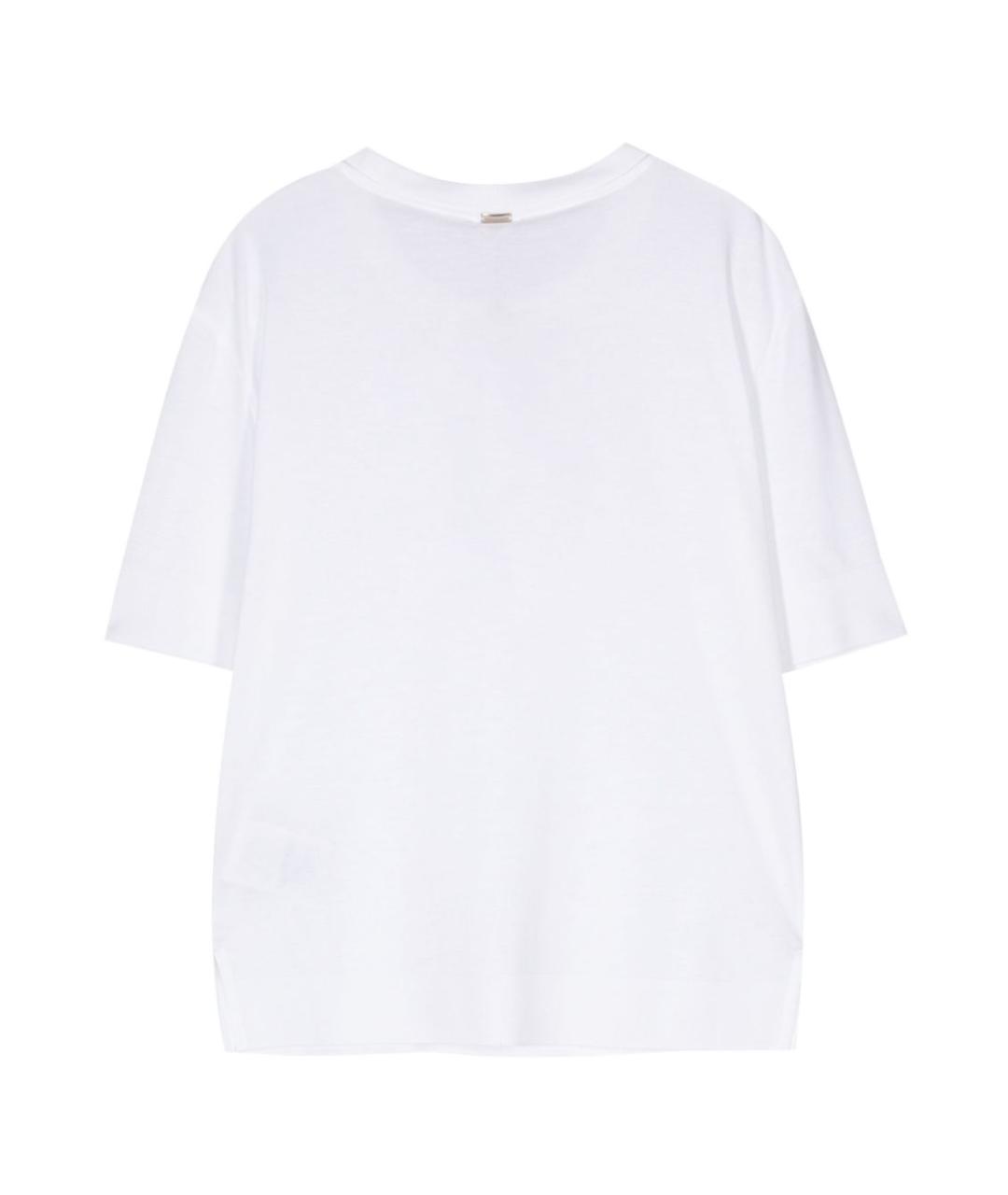 HERNO Белая хлопковая футболка, фото 2