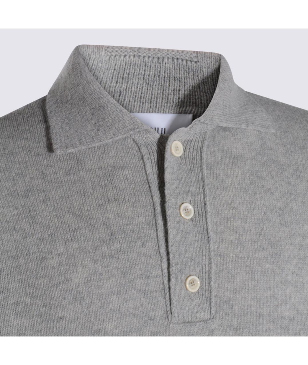 LARDINI Серое поло с длинным рукавом, фото 3