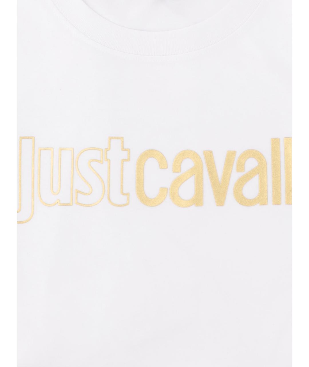 JUST CAVALLI Белая хлопковая футболка, фото 3