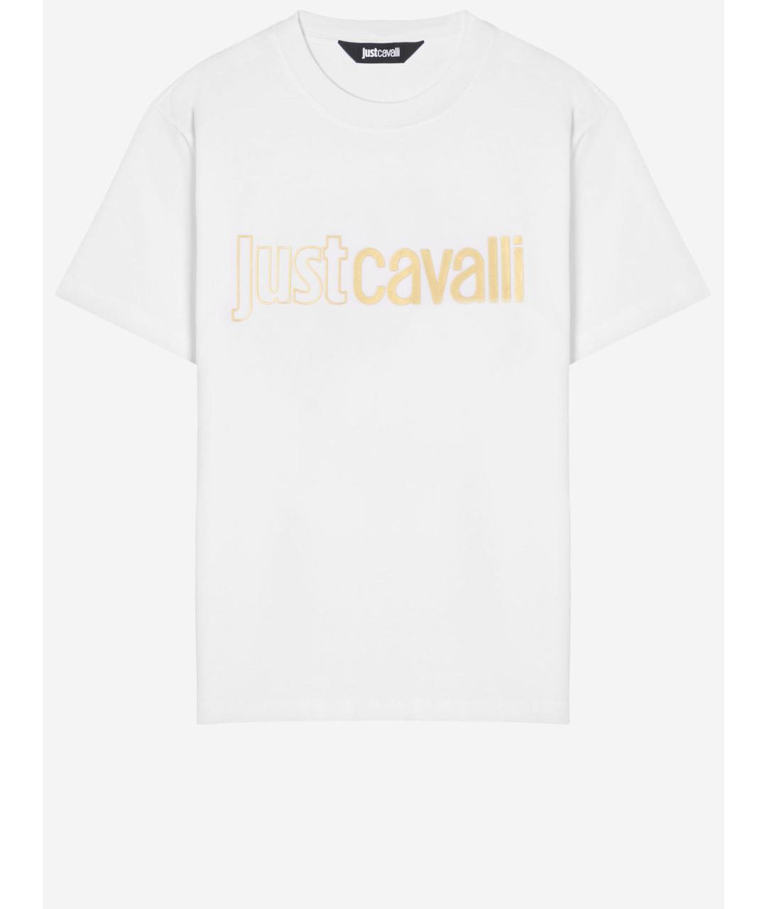 JUST CAVALLI Белая хлопковая футболка, фото 4