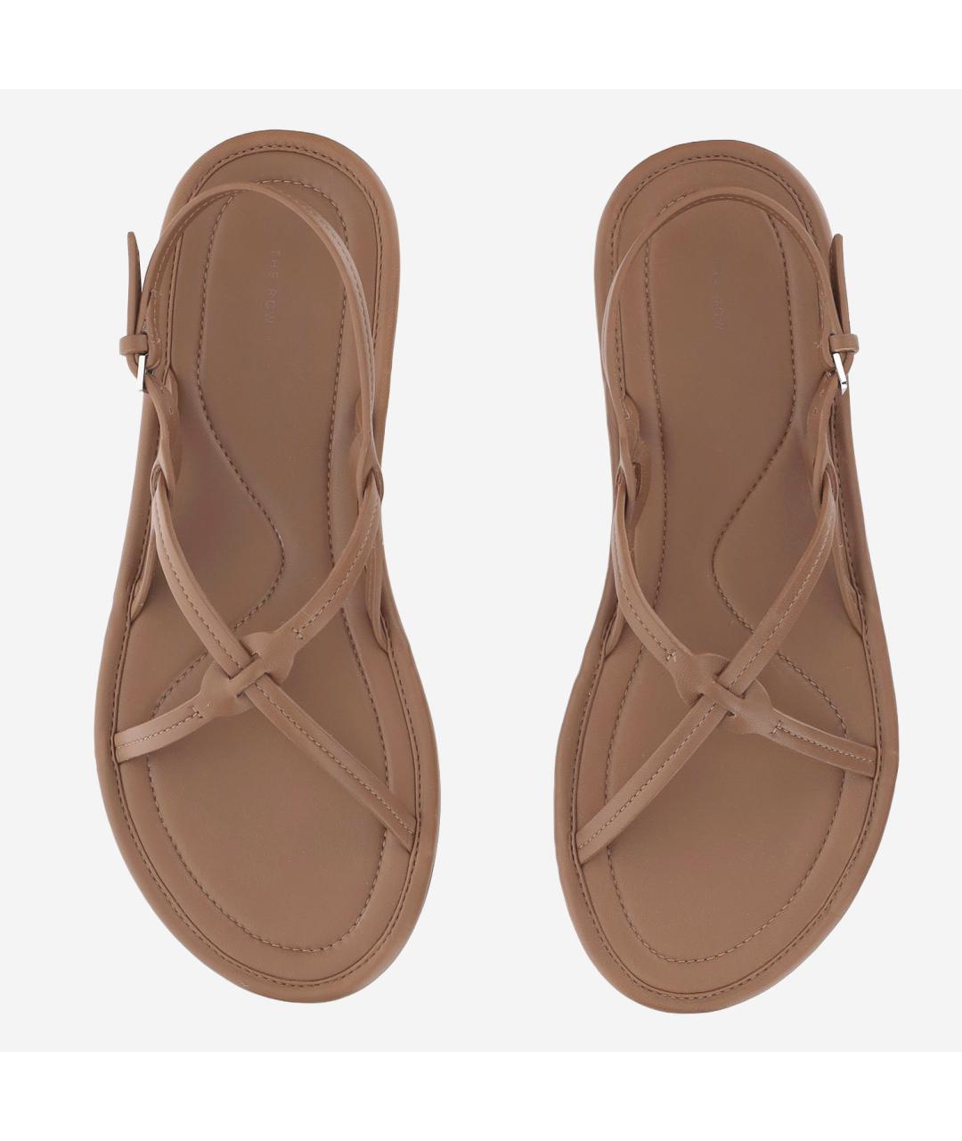 THE ROW Коричневые кожаные сандалии, фото 2