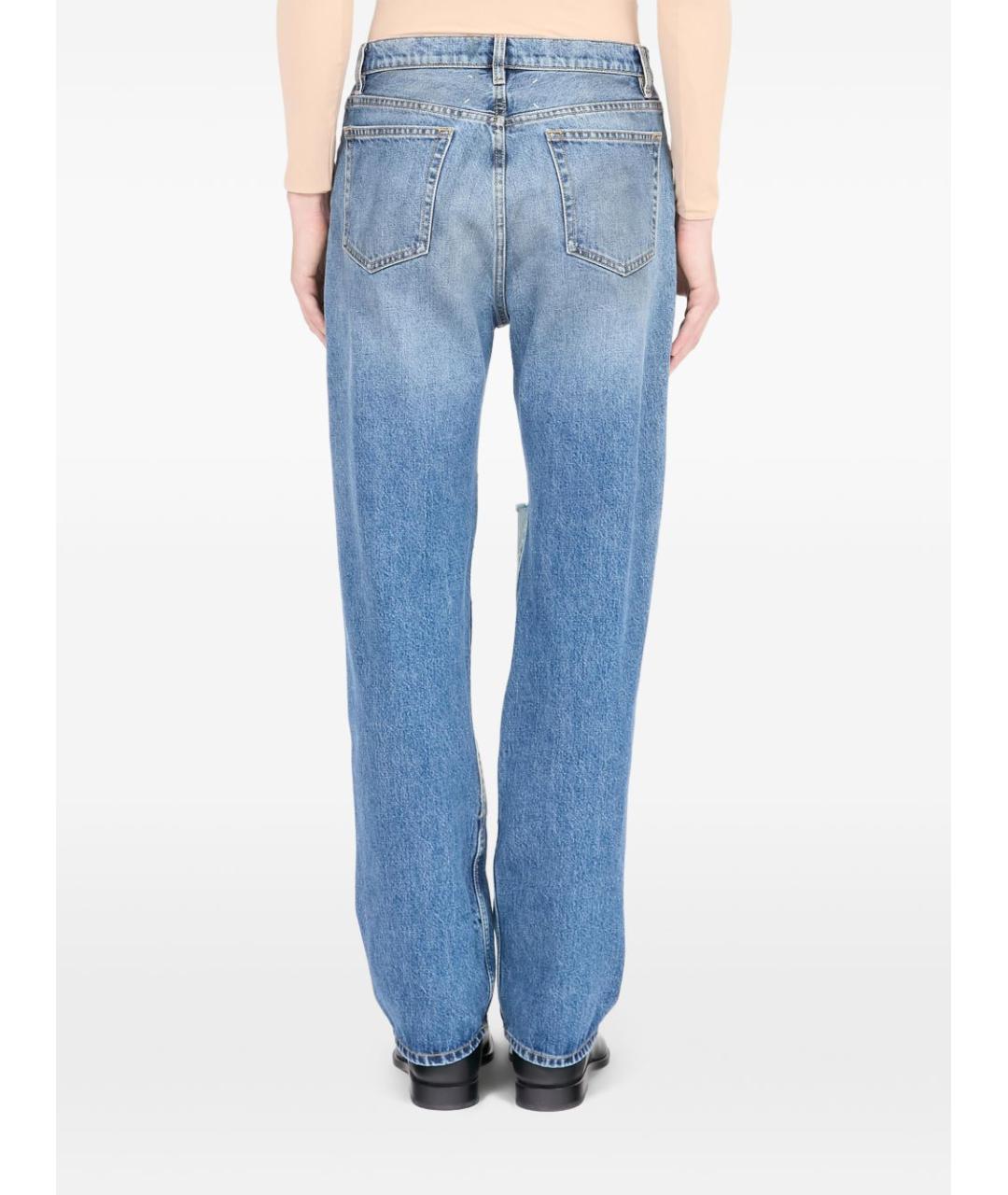 MAISON MARGIELA Синие хлопковые прямые джинсы, фото 7