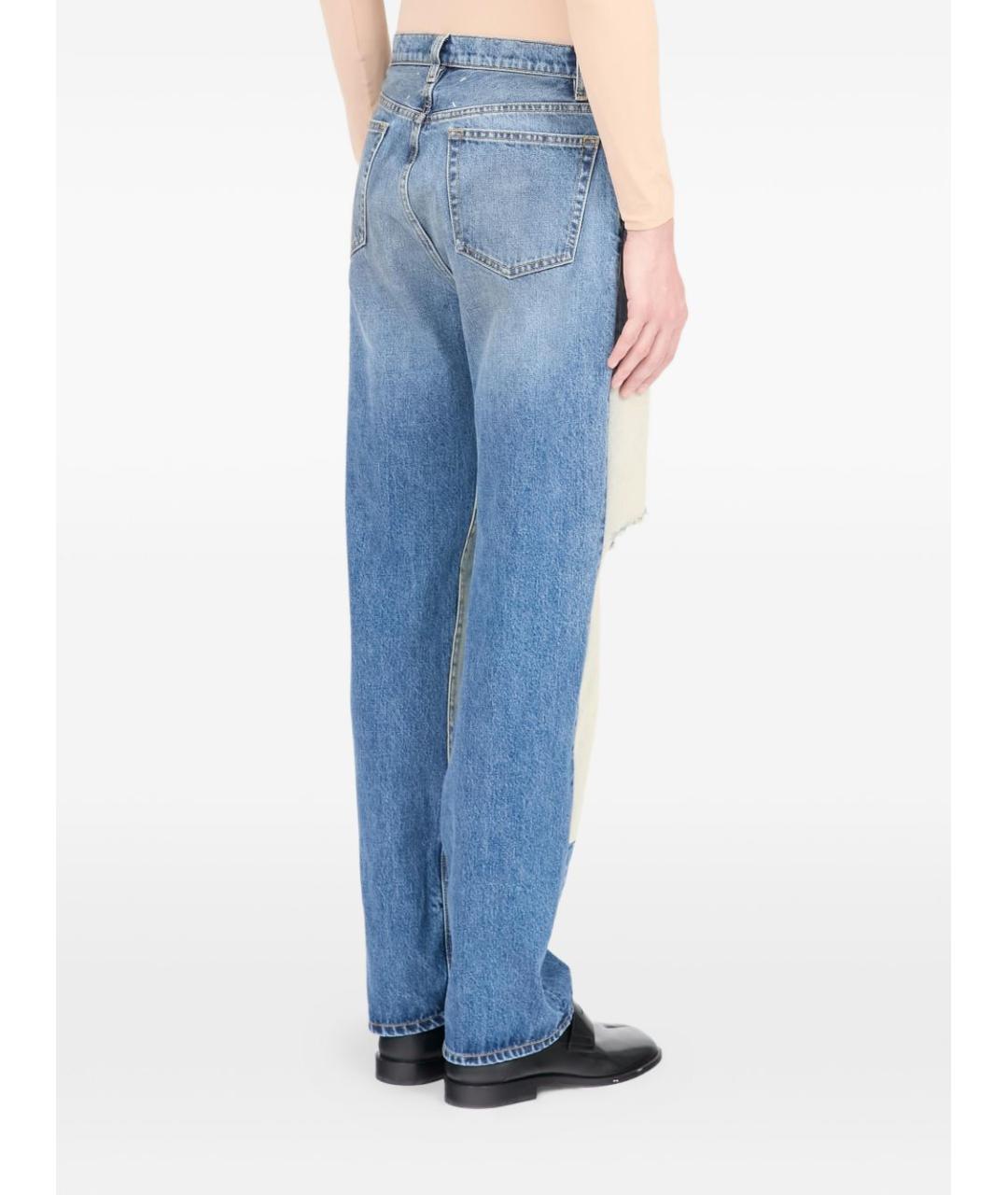 MAISON MARGIELA Синие хлопковые прямые джинсы, фото 5
