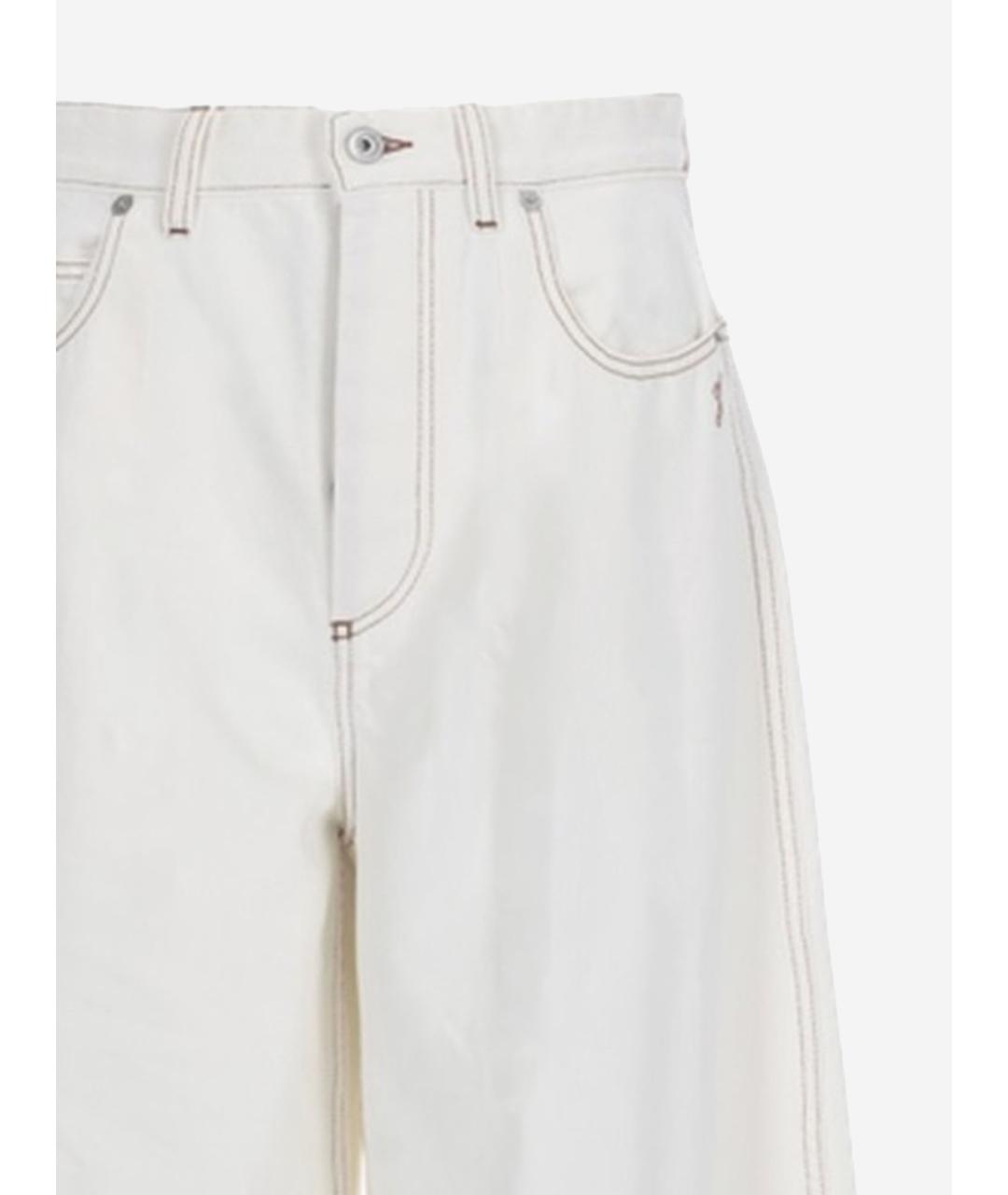 JACQUEMUS Белые хлопковые прямые джинсы, фото 3