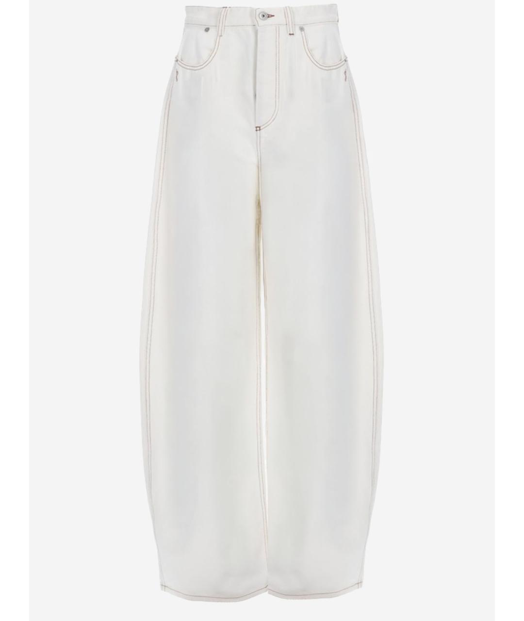 JACQUEMUS Белые хлопковые прямые джинсы, фото 1