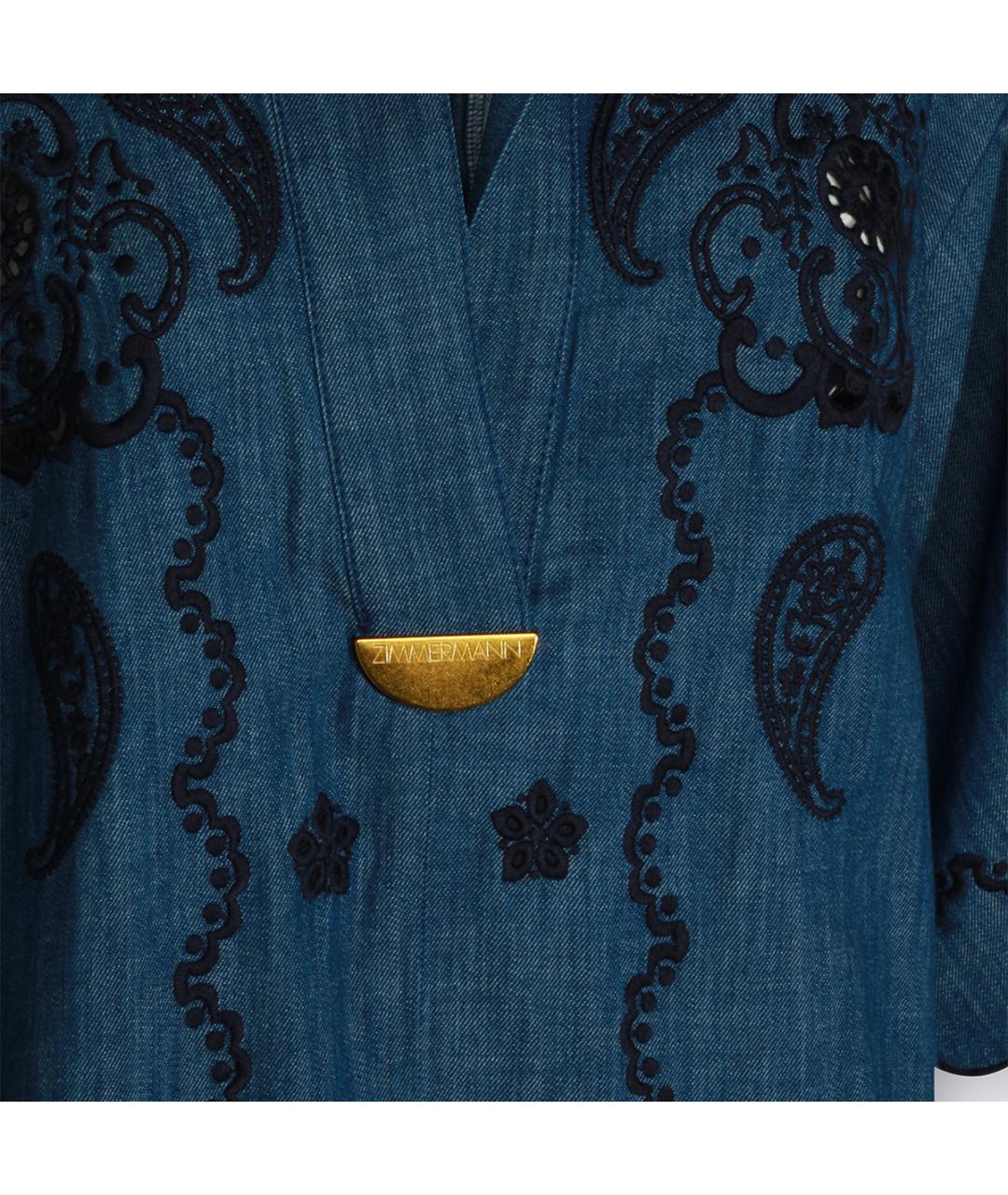 ZIMMERMANN Синее повседневное платье, фото 3