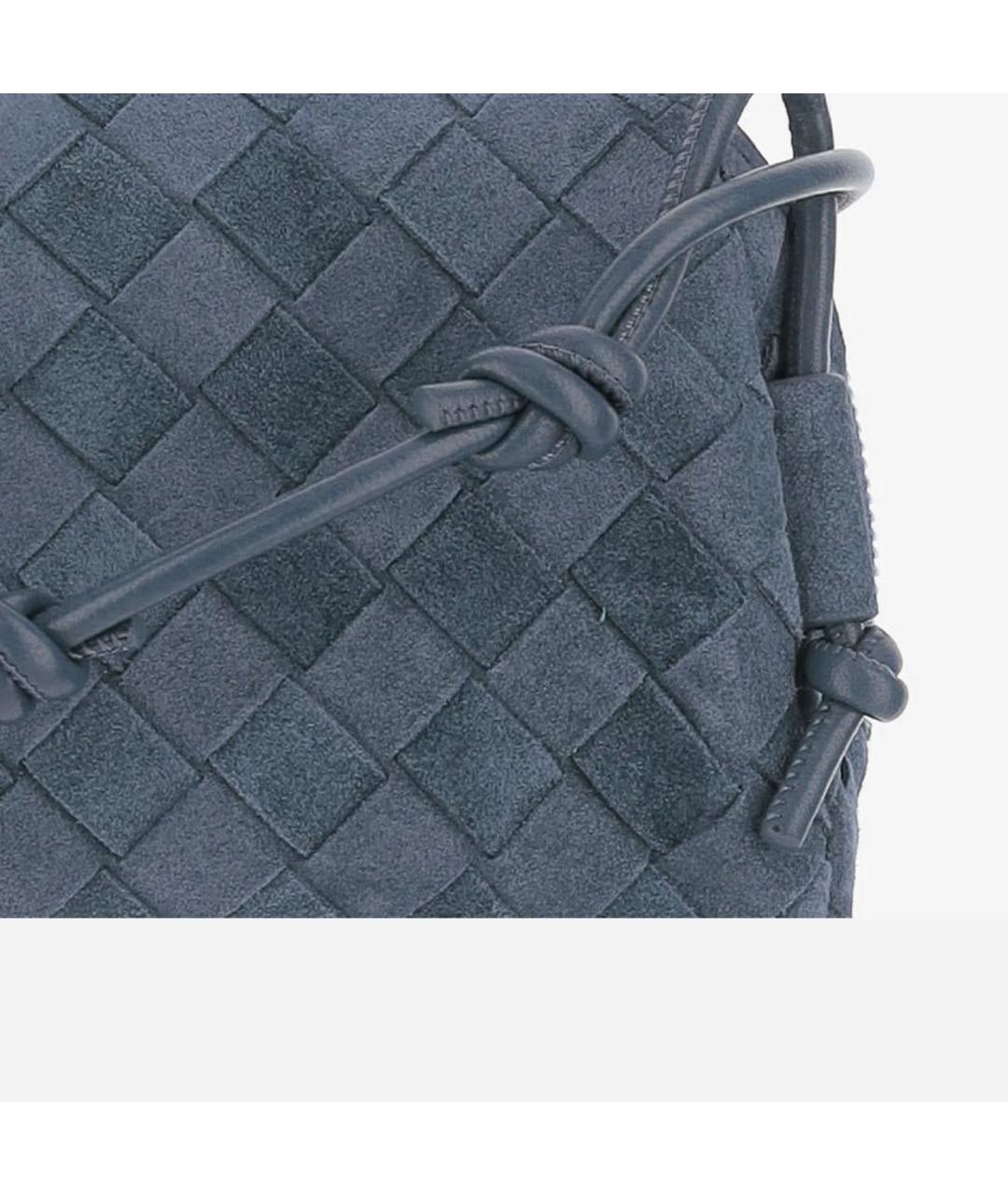 BOTTEGA VENETA Голубая кожаная сумка через плечо, фото 4