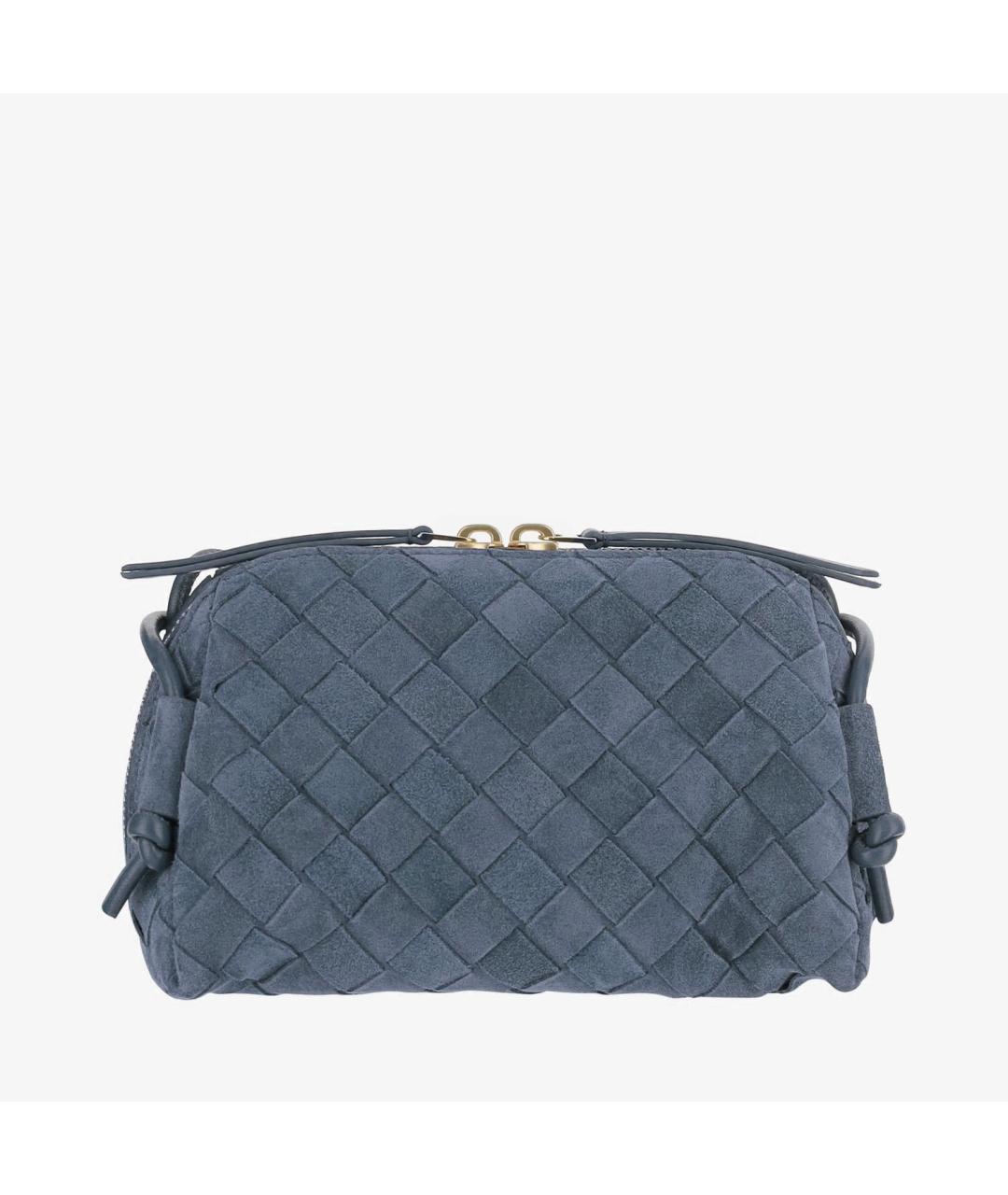 BOTTEGA VENETA Голубая кожаная сумка через плечо, фото 3